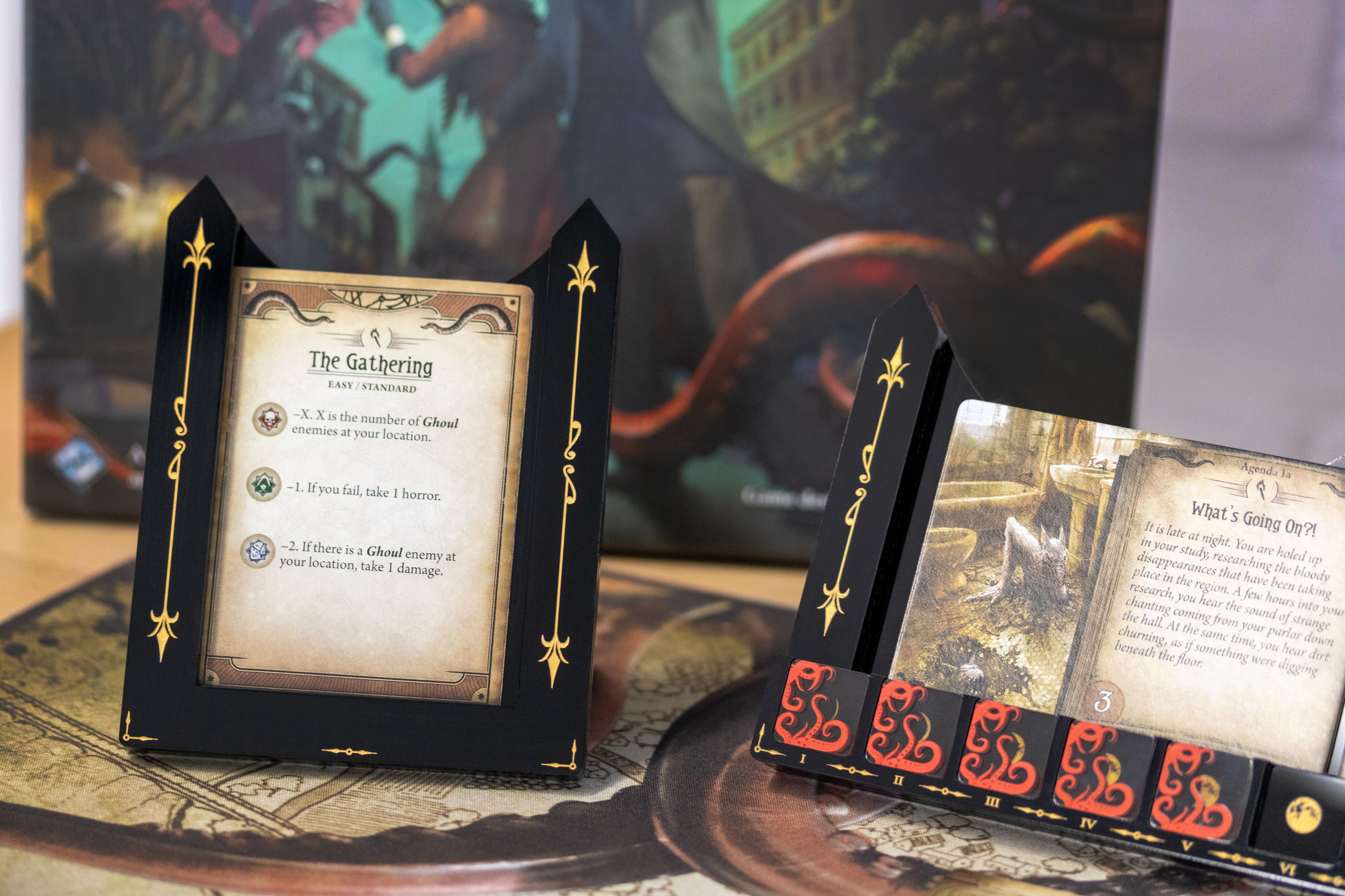 arkham horror the card game accessories Arkham Horror LCG: Deluxe Agenda, Act & Scenario Card Stands MAGNETIC main image 0