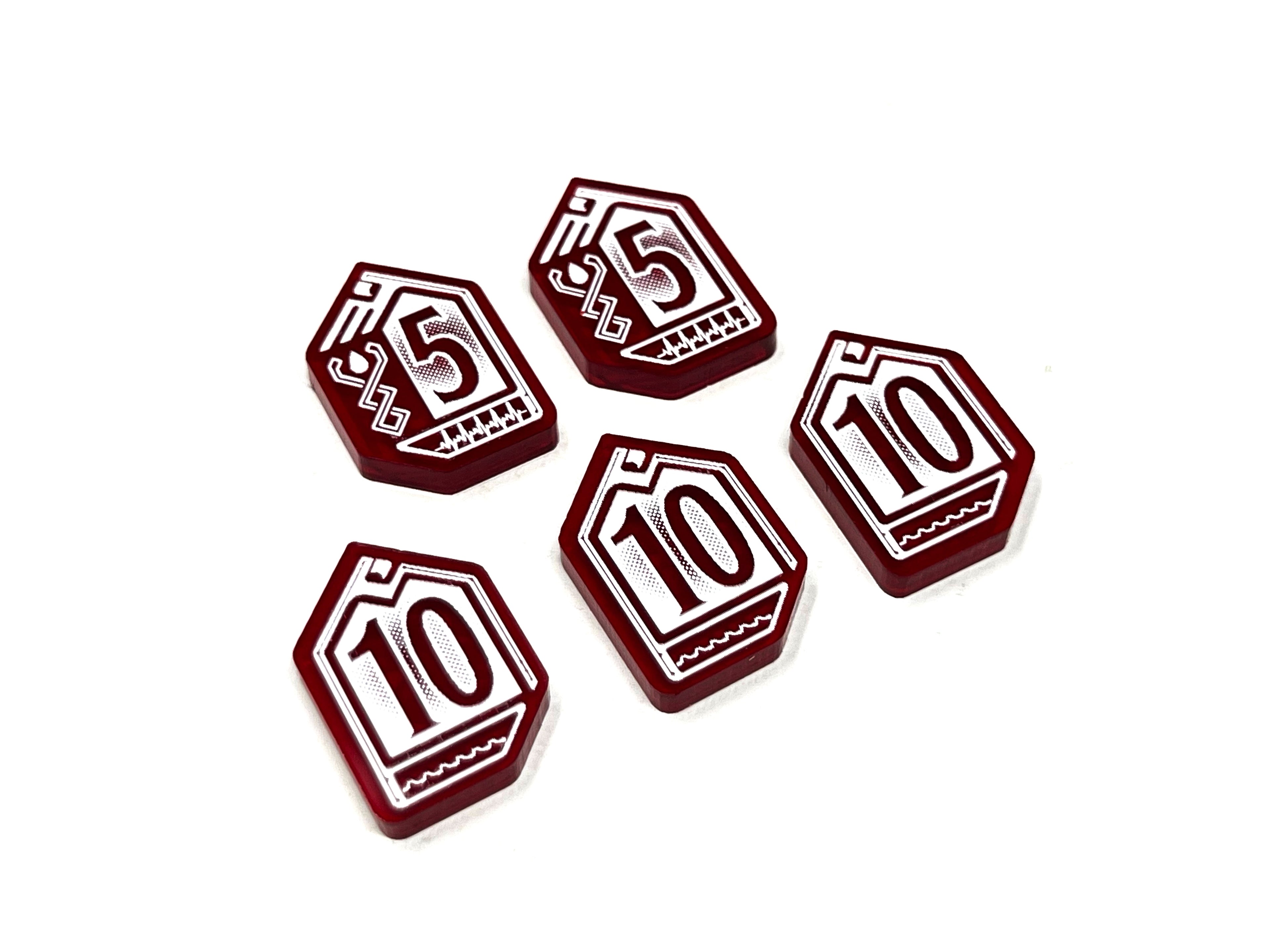 Wound 5/10 Token Set for Warhammer 40k 10th Edition