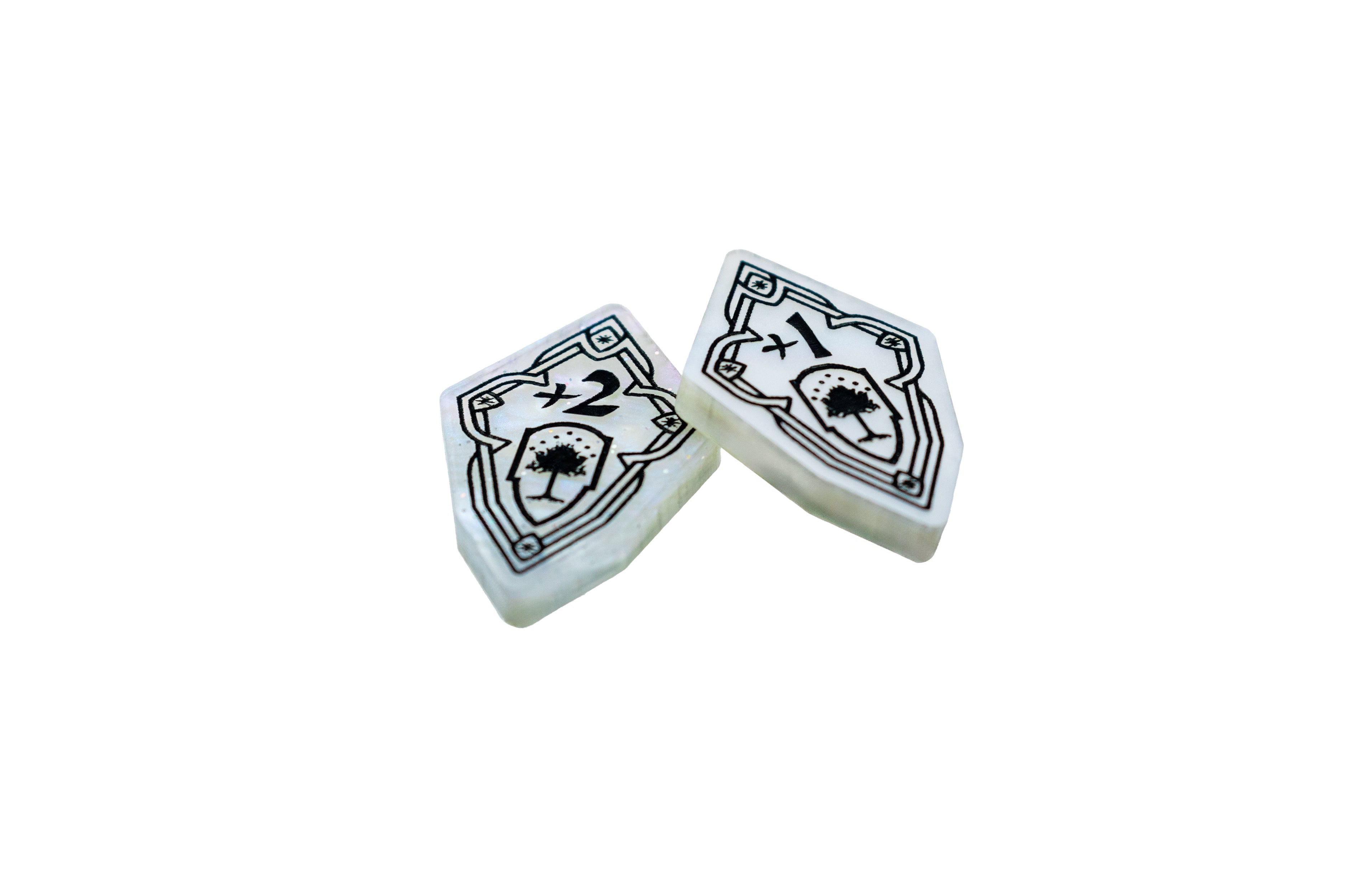 +1/2 Defence Stat Boost Modifier Tokens - Acrylic
