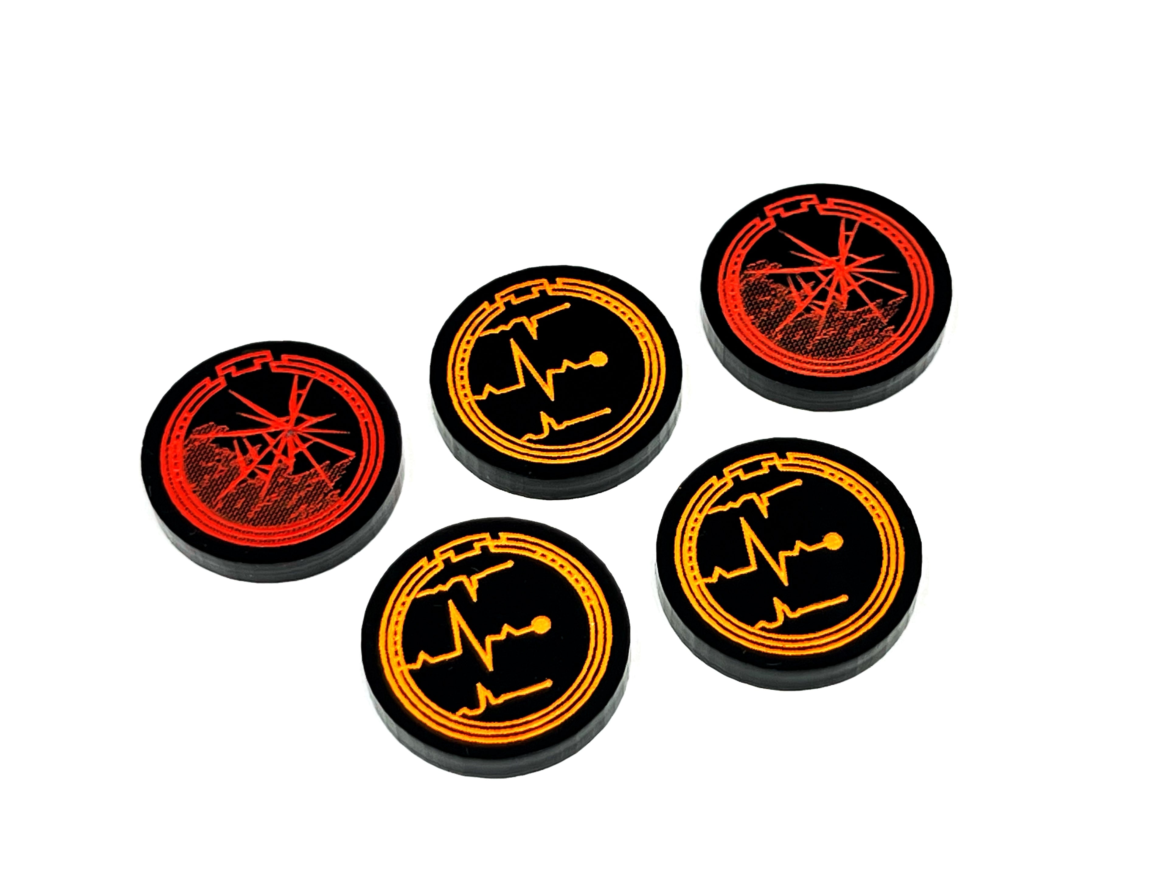 5 x Injured / Wounded Tokens for Star Wars Shatterpoint (Double Sided)