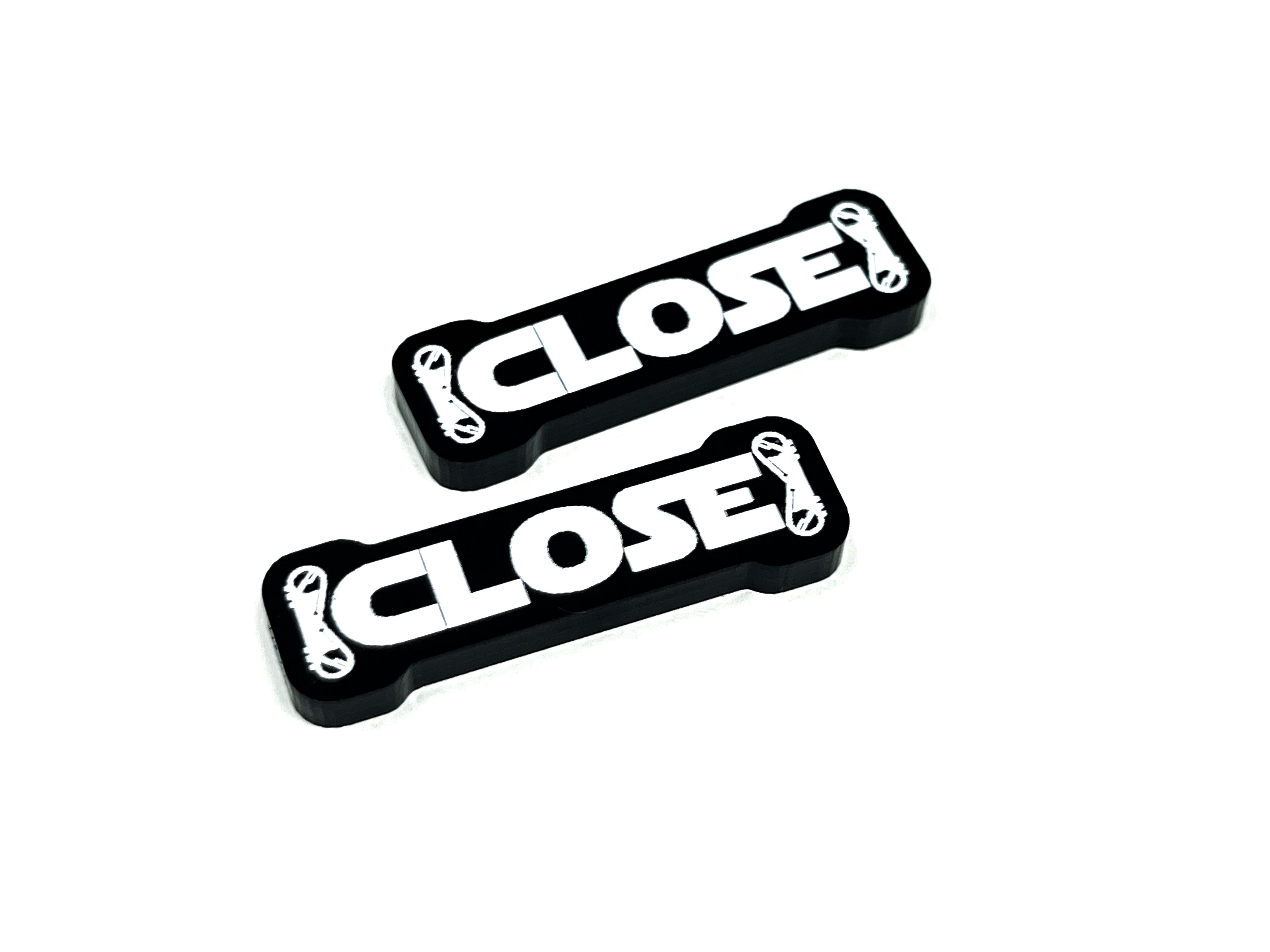 2 x S-Foil Open/Close Tokens - Text Series (Double Sided)