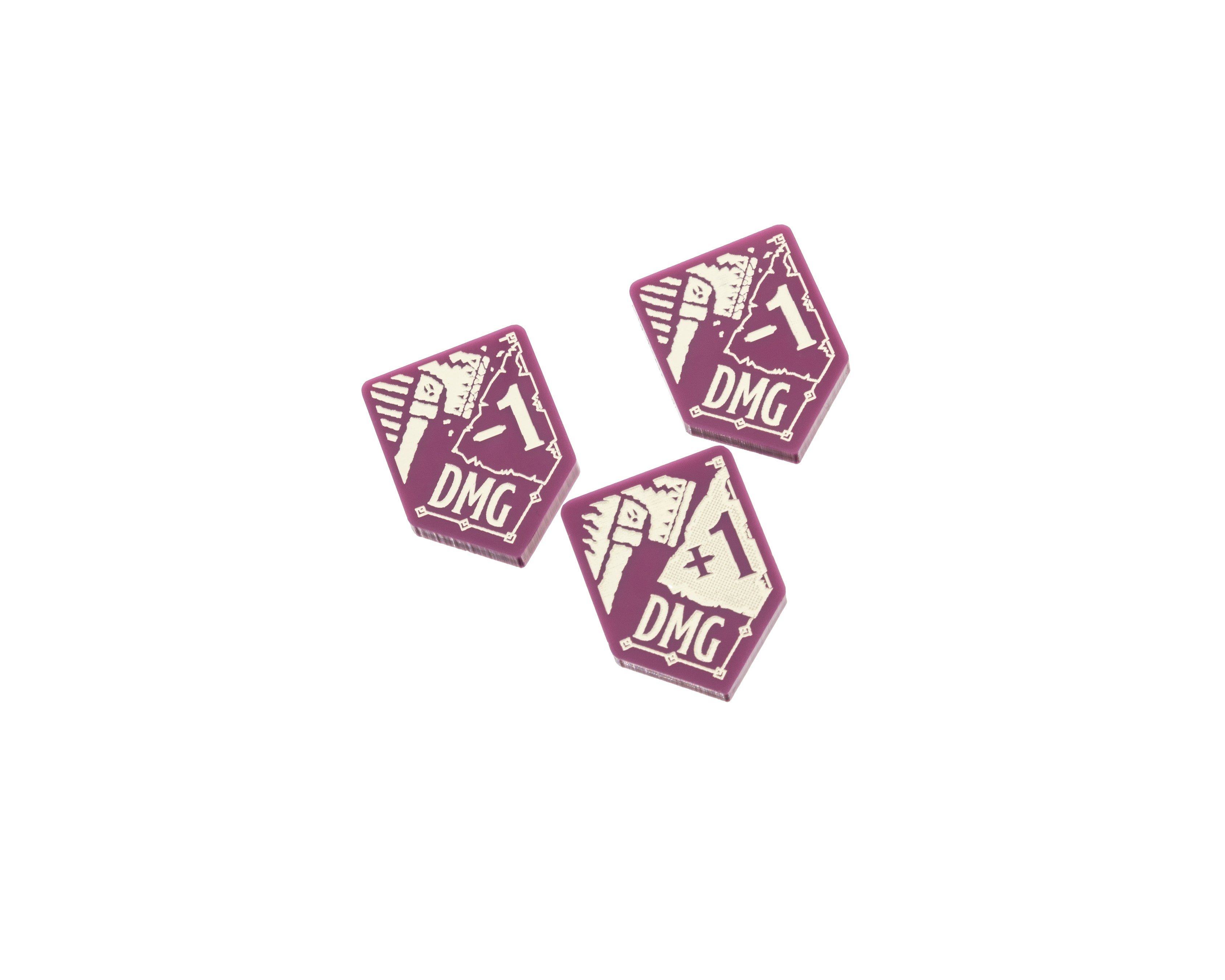 3 x Damage Modifier Tokens for Warhammer: Age of Sigmar