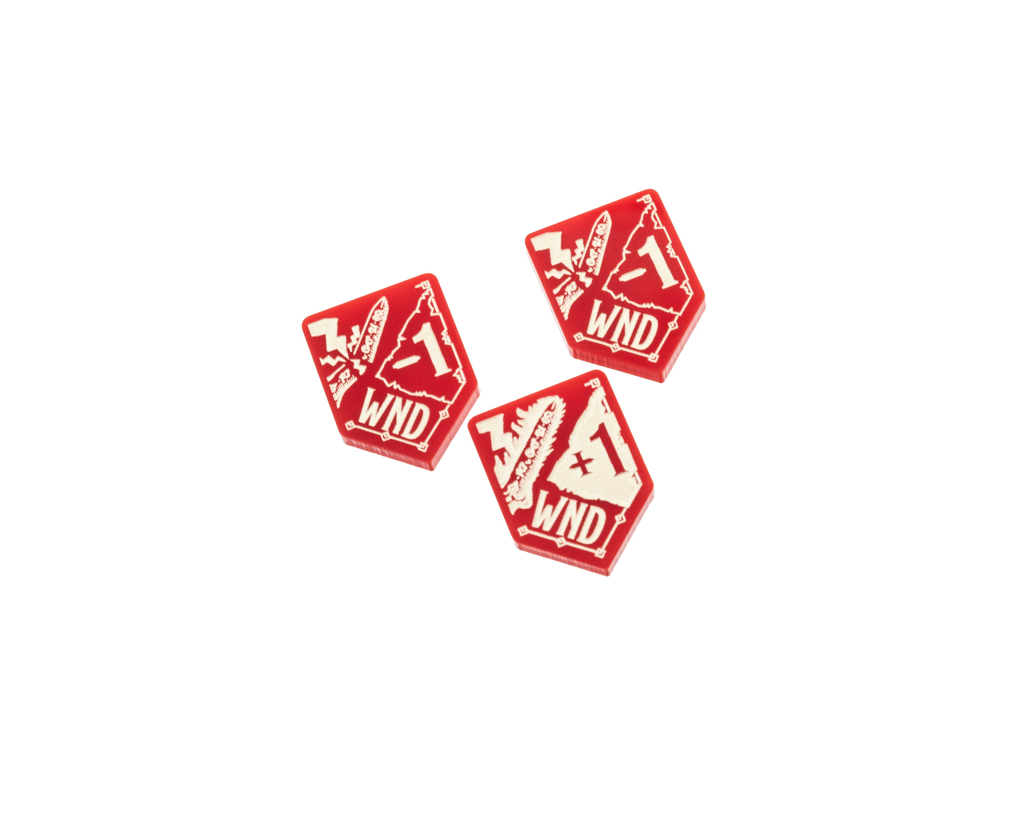 3 x Wound Modifier Tokens for Warhammer: Age of Sigmar