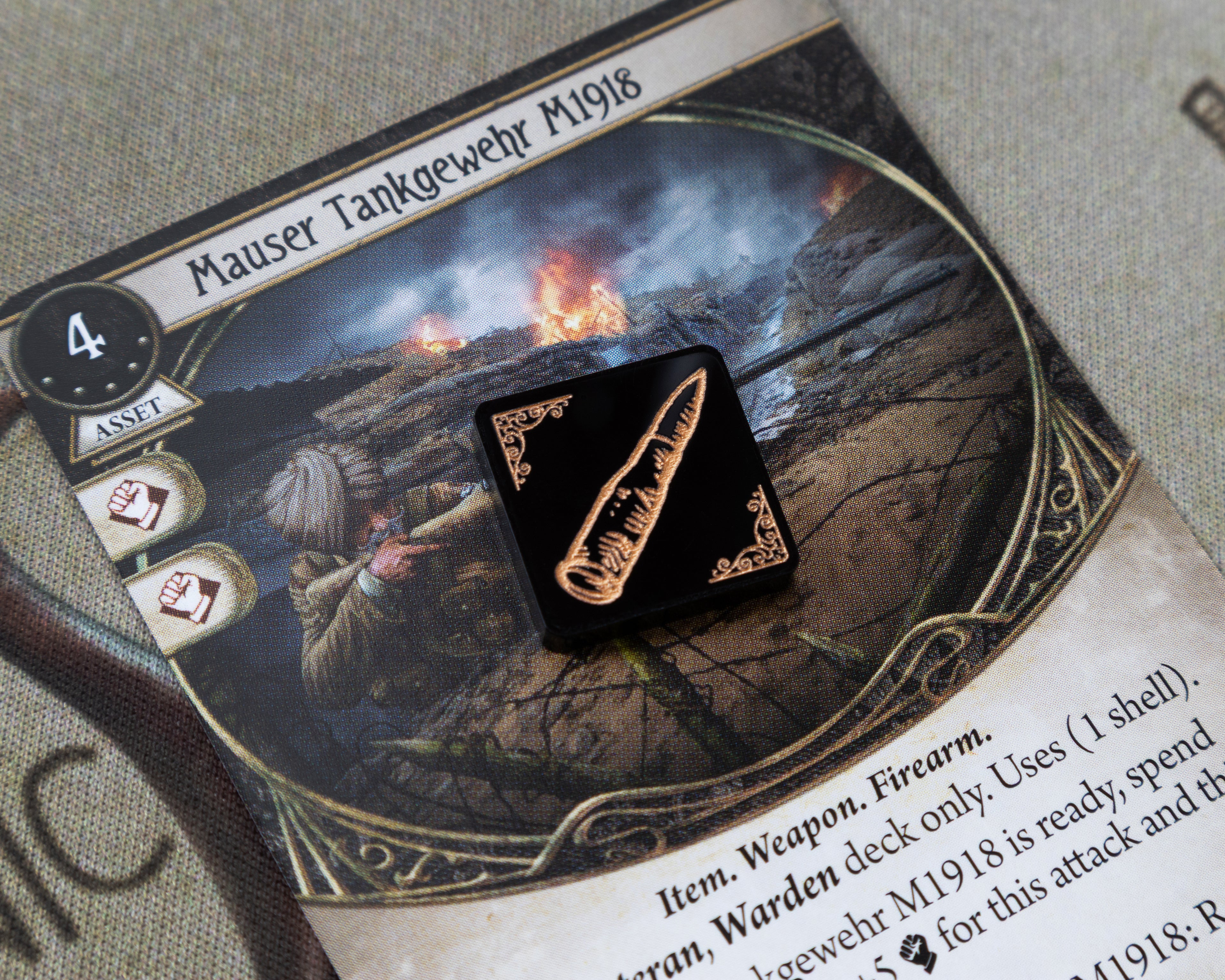 Tank Rifle Ammo Token for Arkham Horror LCG - The Drowned City