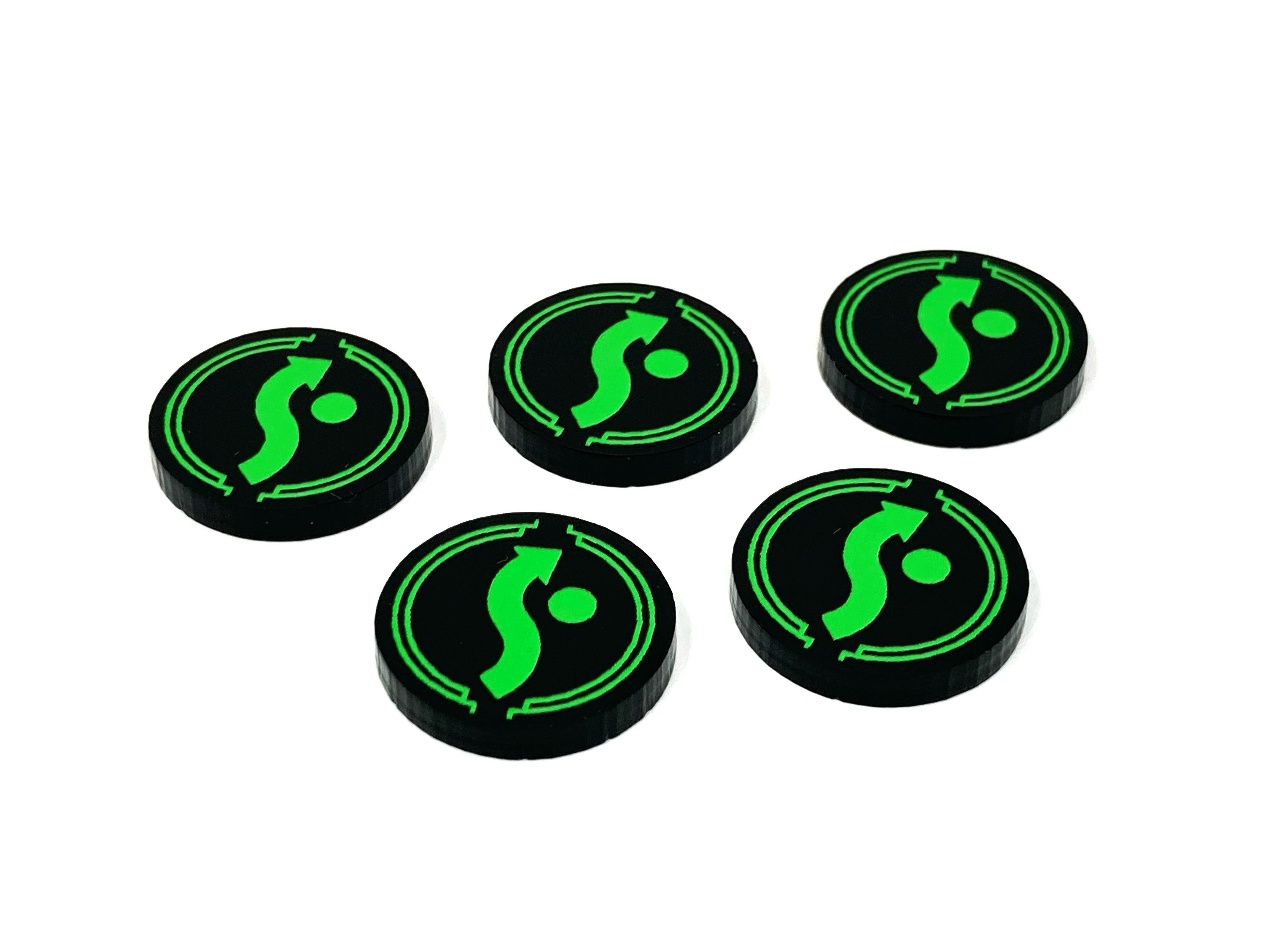 5 x Evade Tokens - Black Series (Single Sided)