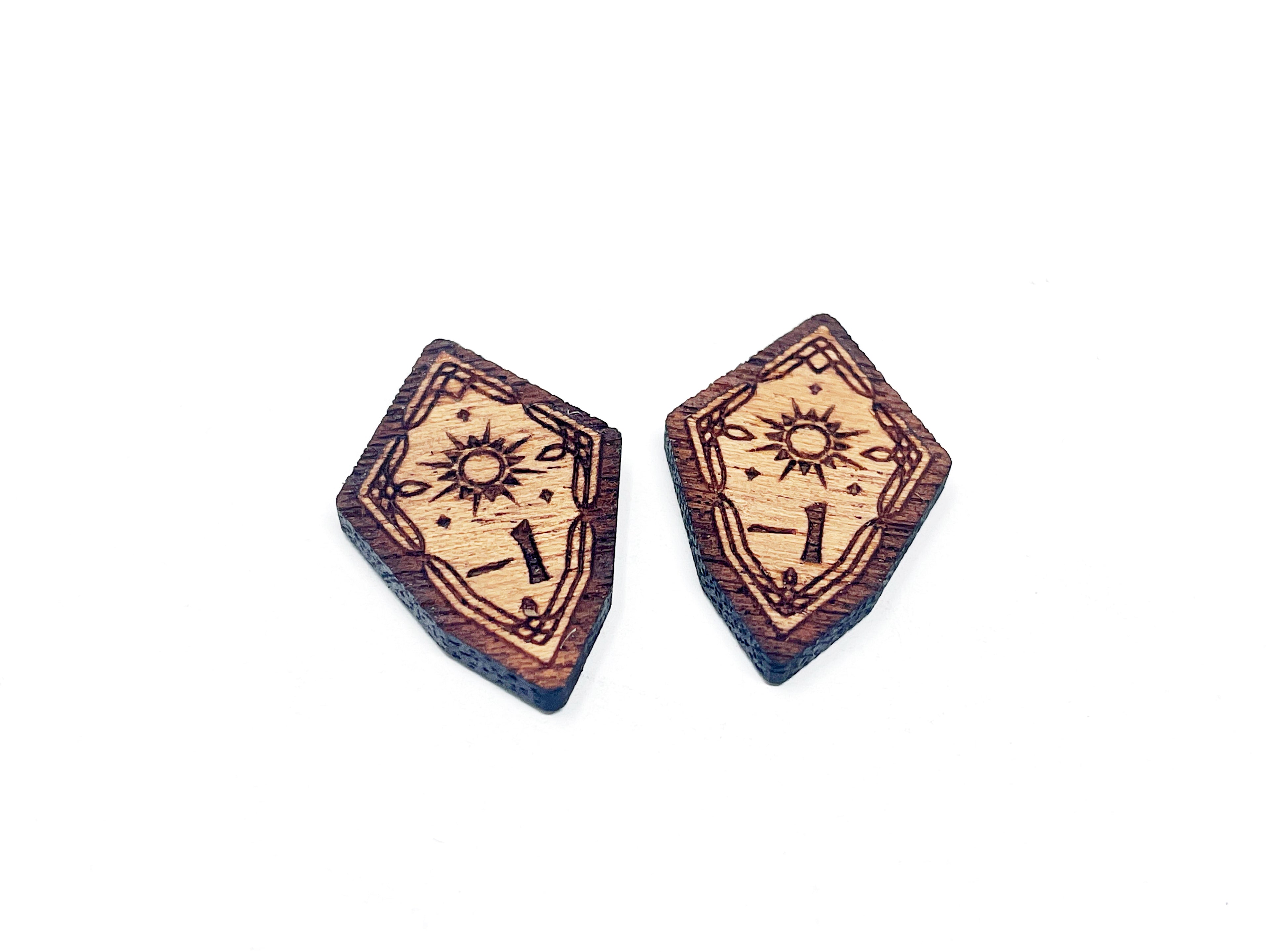 -1/2 Willpower Negative Stat Modifier Tokens - Solid Mahogany