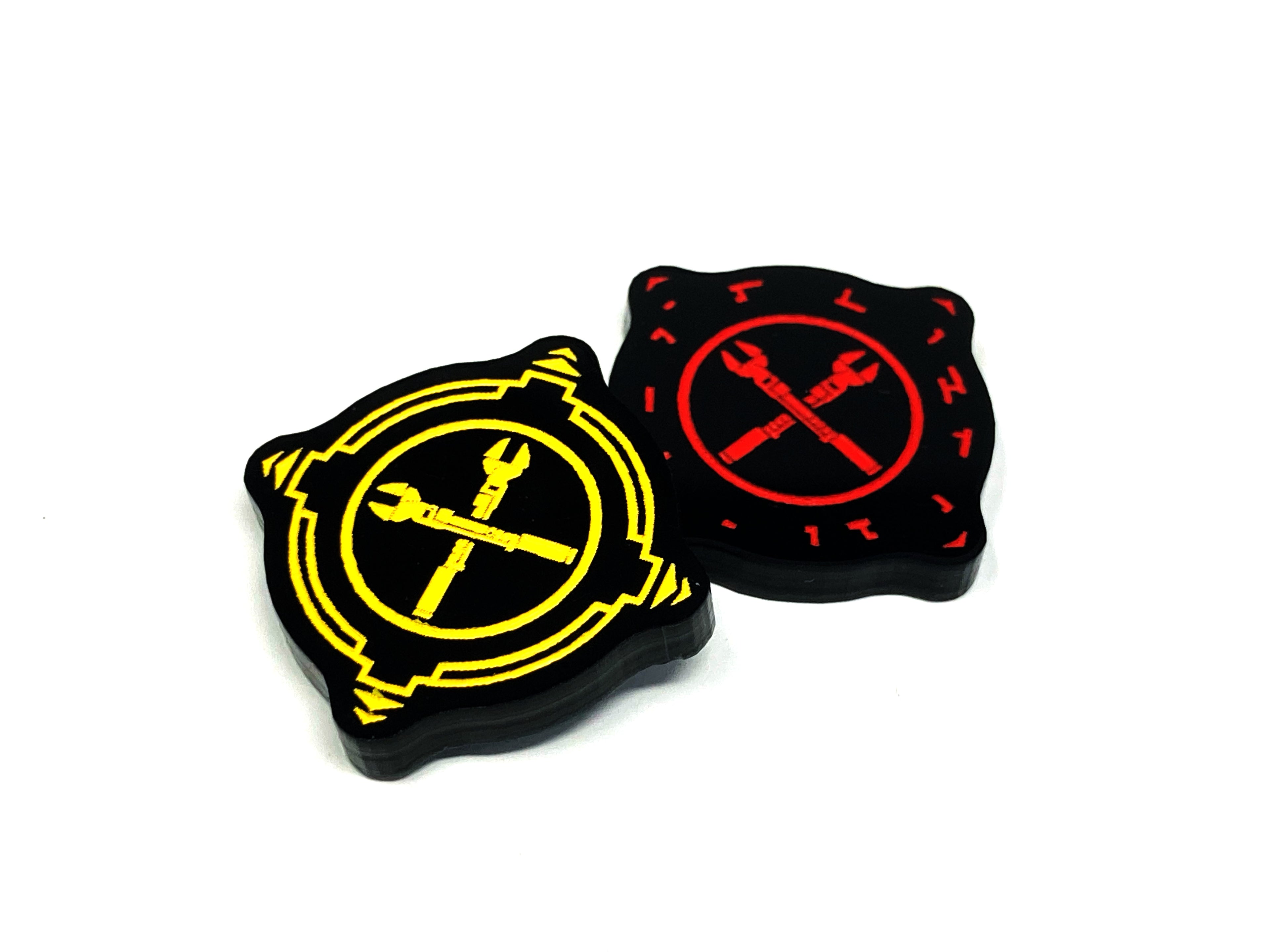 2 x Modification Charge Tokens - Black Series (Double Sided)