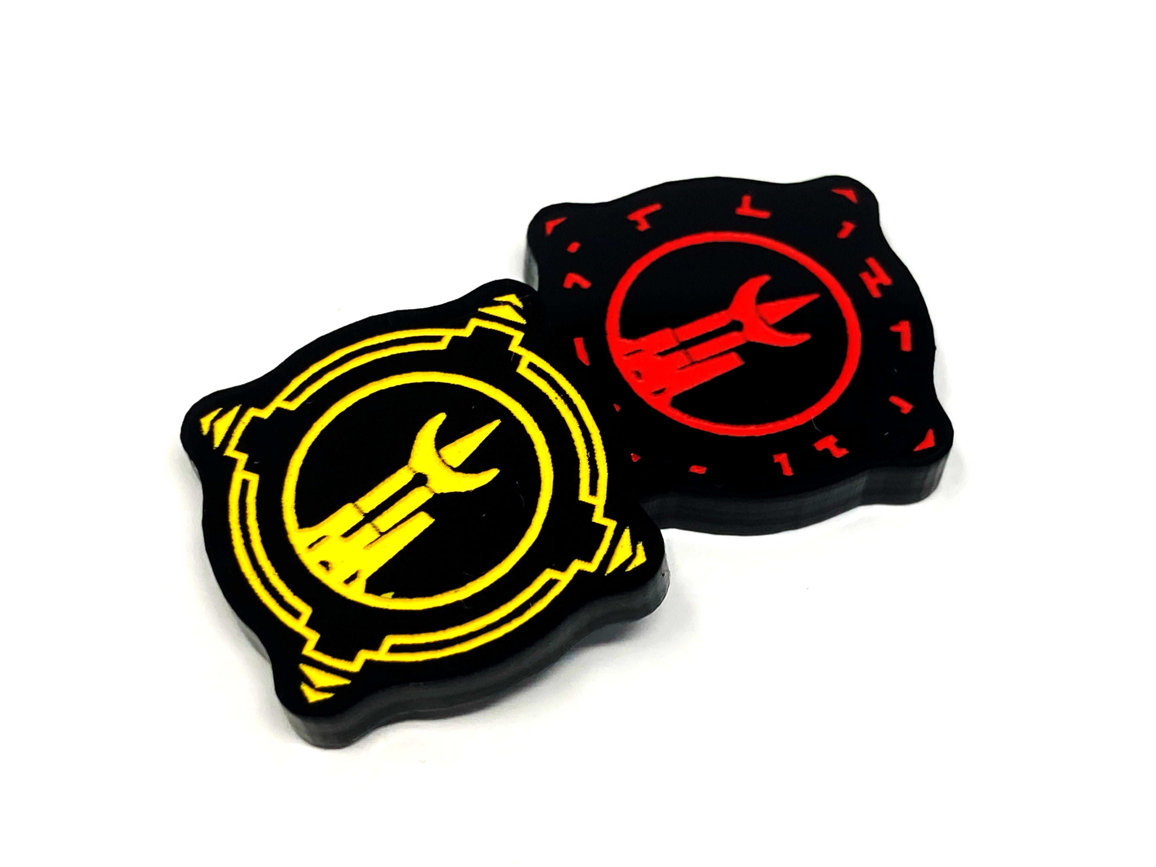 2 x Cannon Charge Tokens - Black Series (Double Sided)