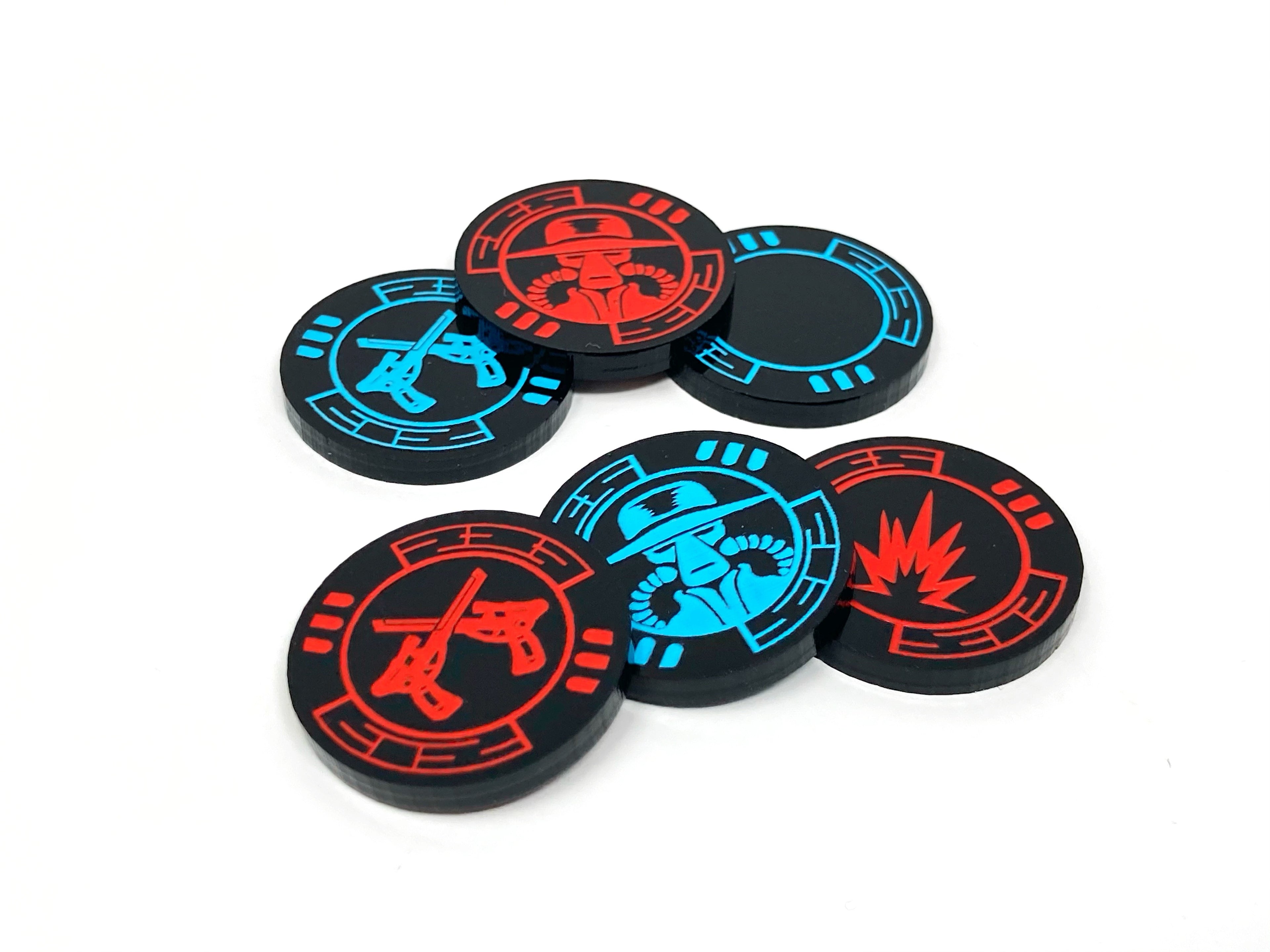 6 x Cad Bane tokens (double sided) for SW Legion