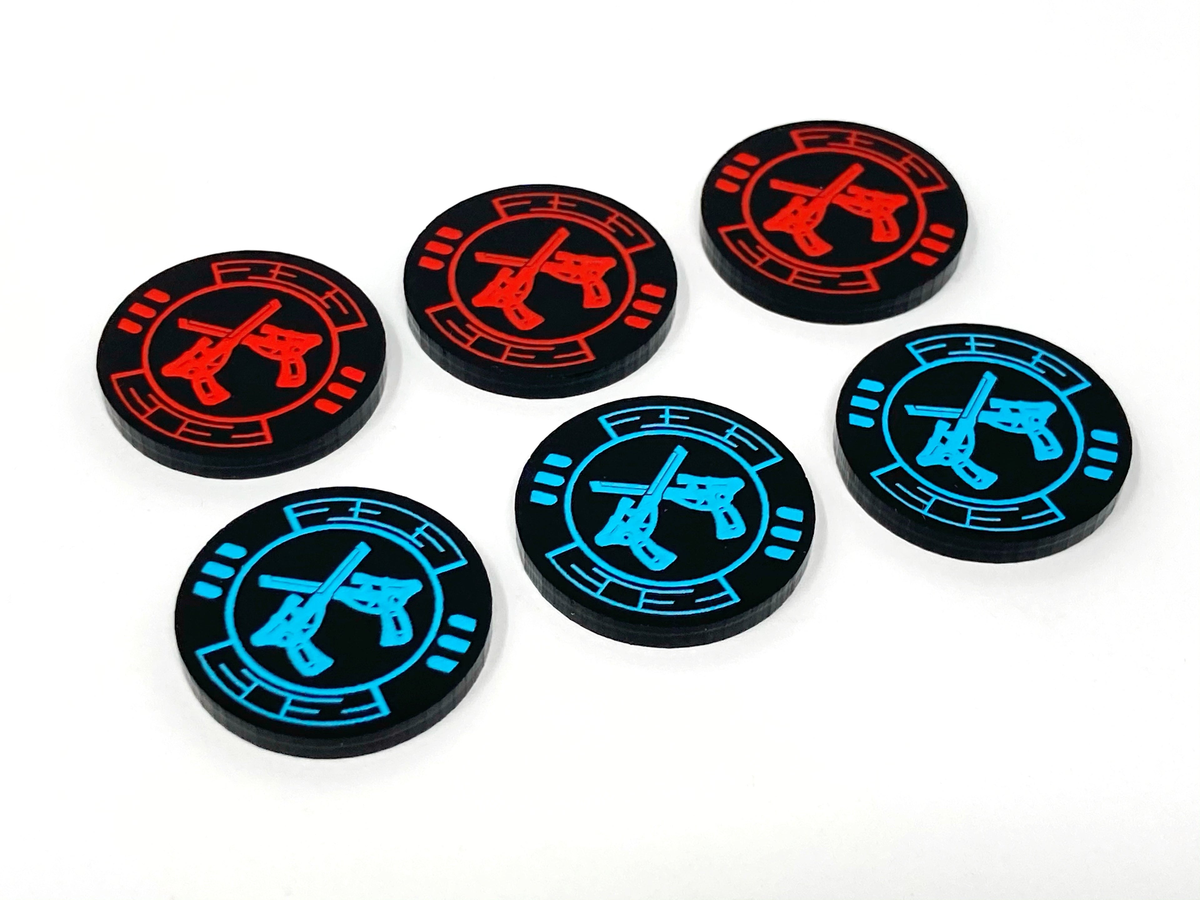 6 x Cad Bane tokens (double sided) for SW Legion
