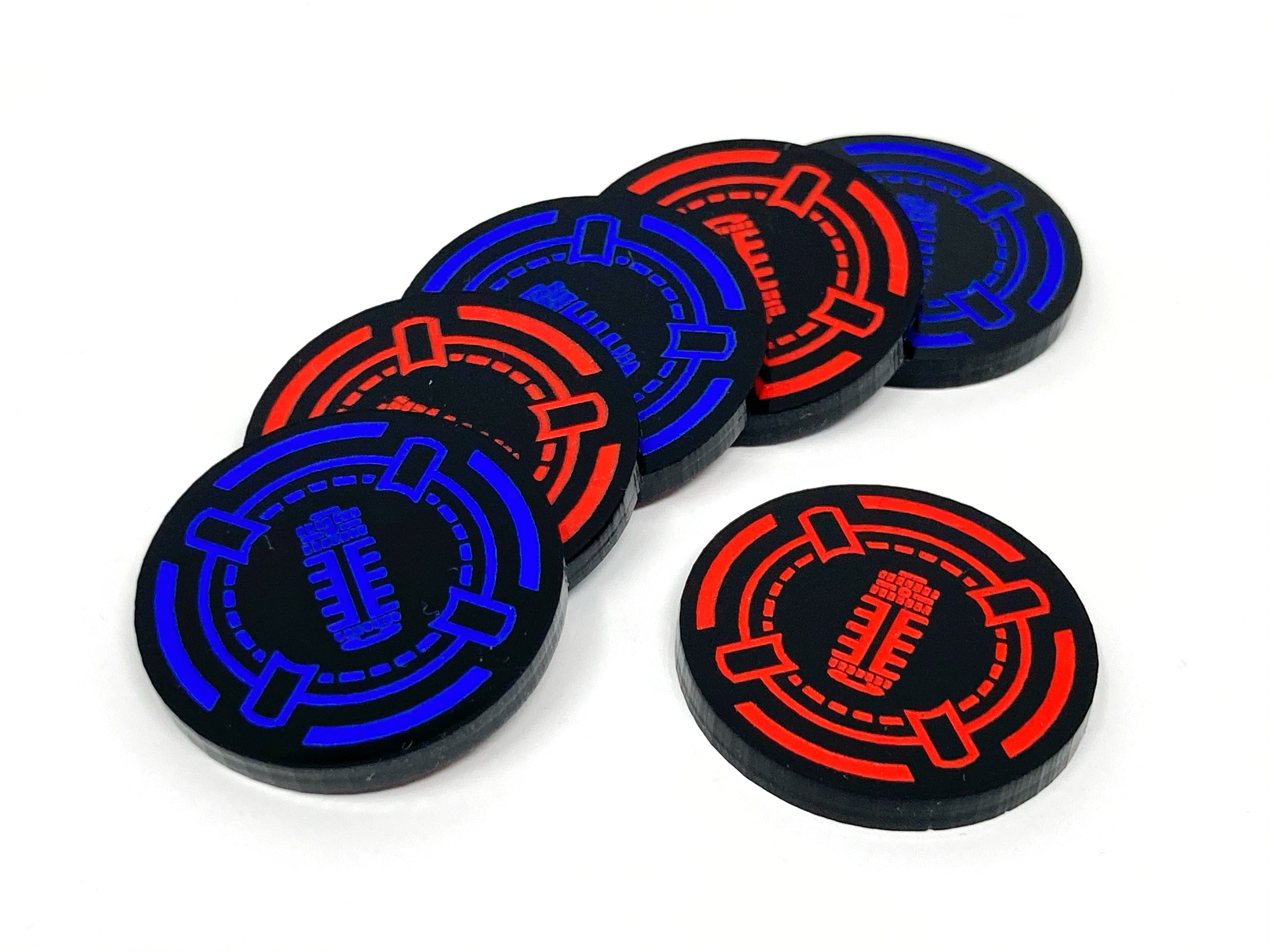6 x Dioxis Mines tokens (double sided) for SW Legion