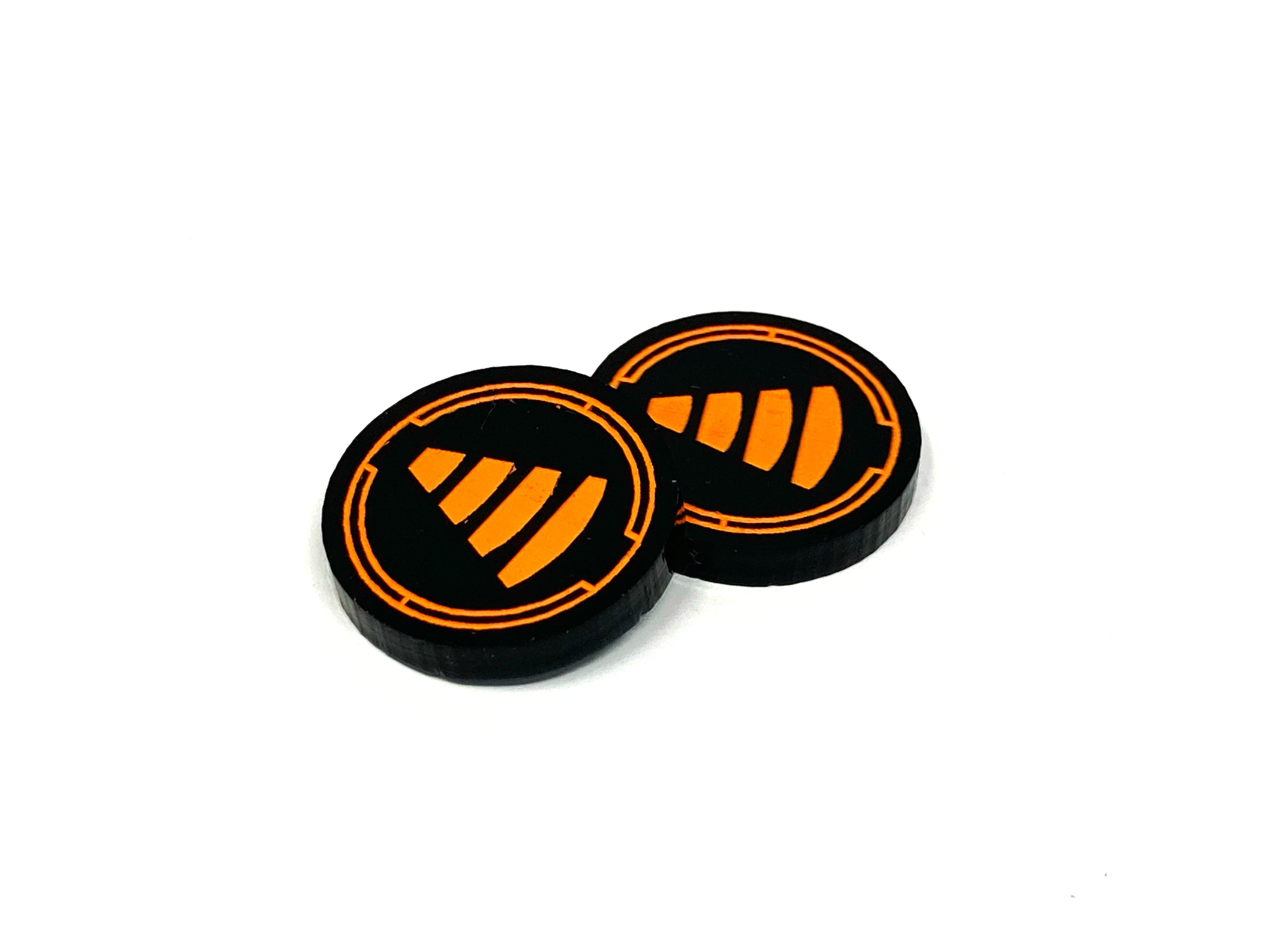 2 x Tractor Beam Tokens for X-Wing - Black Series (single sided)