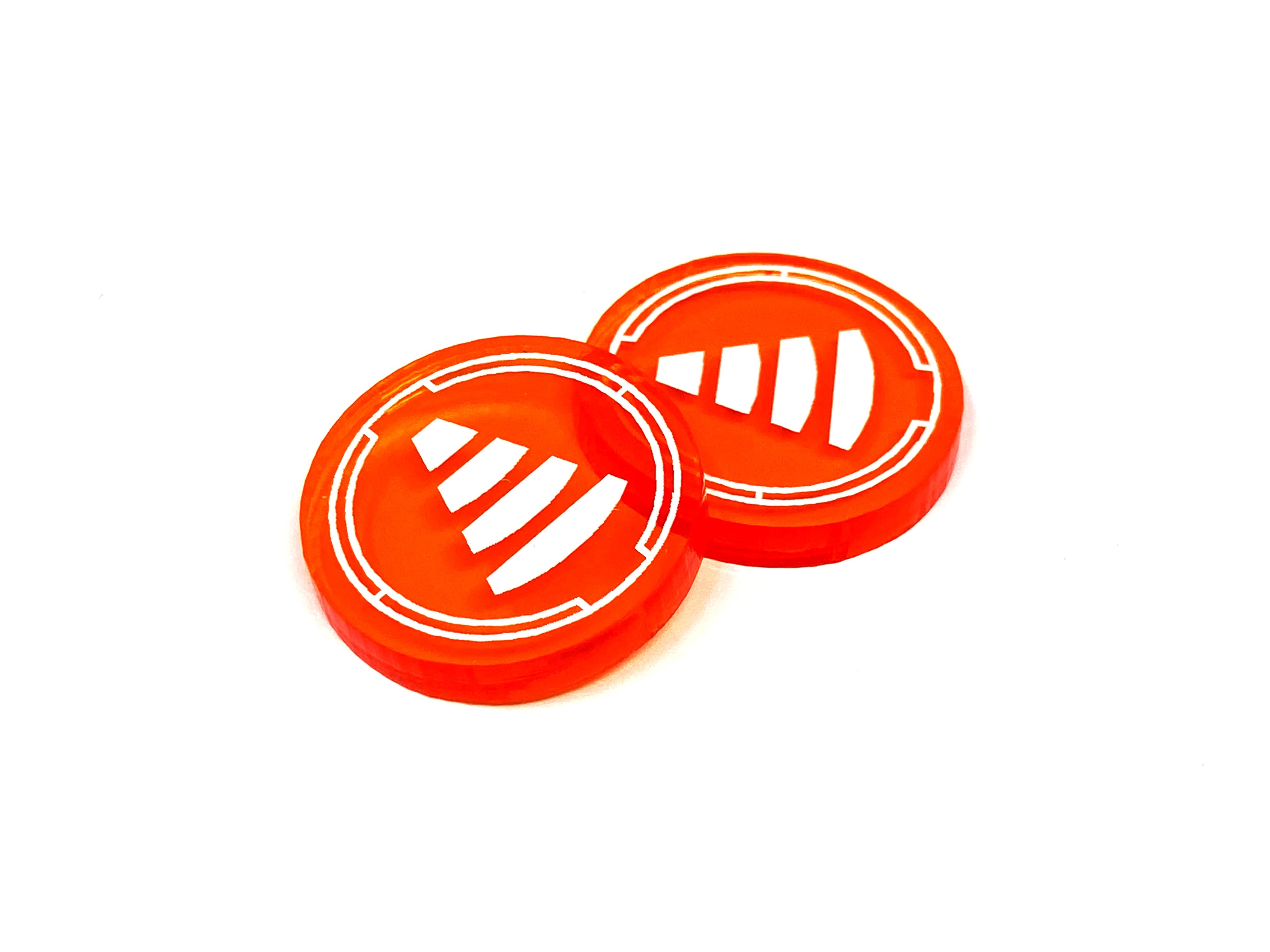 2 x Tractor Beam Tokens for X-Wing - Translucent Series (single sided)