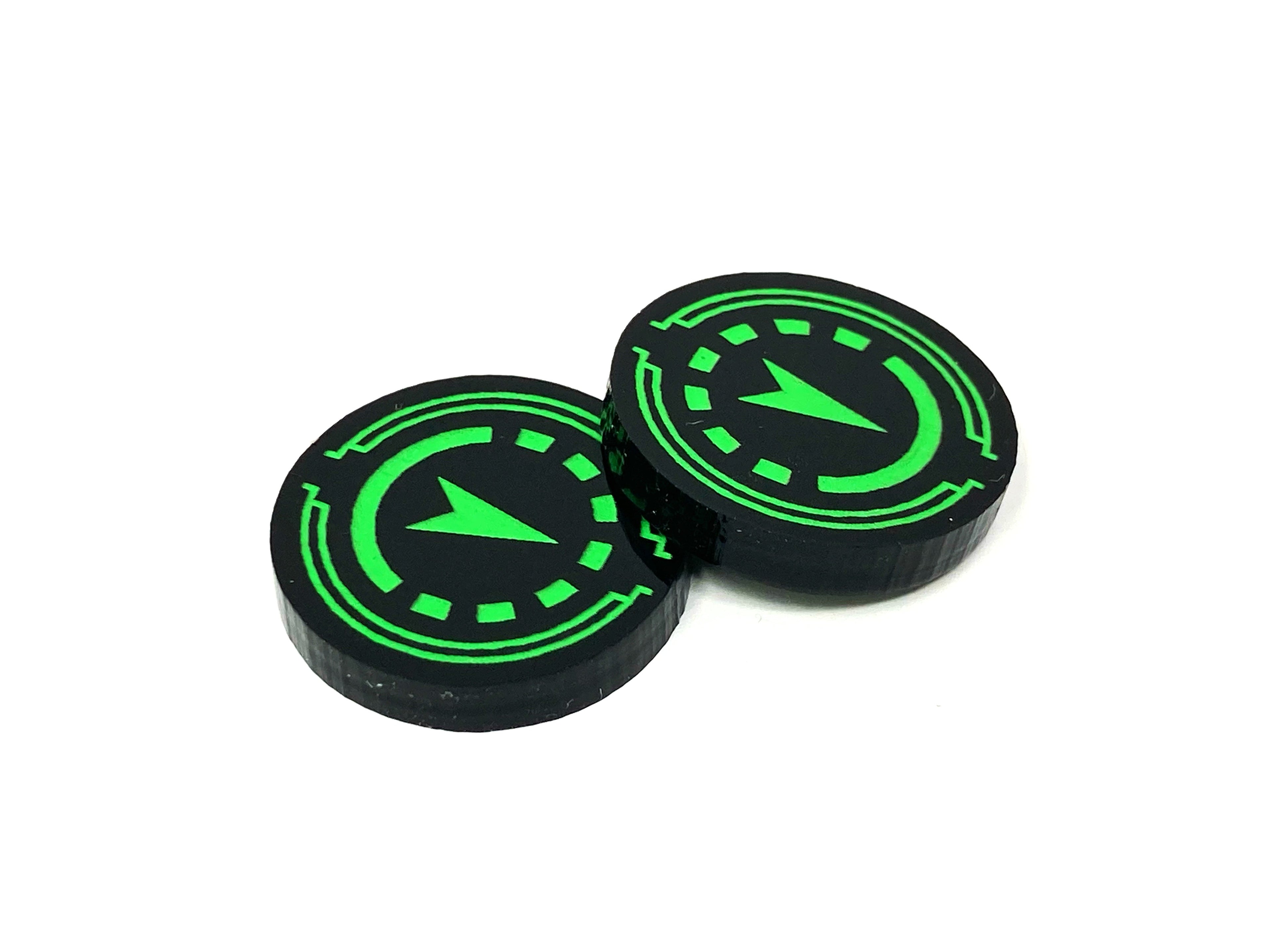 2 x Reinforce Tokens - Black Series (Double Sided)