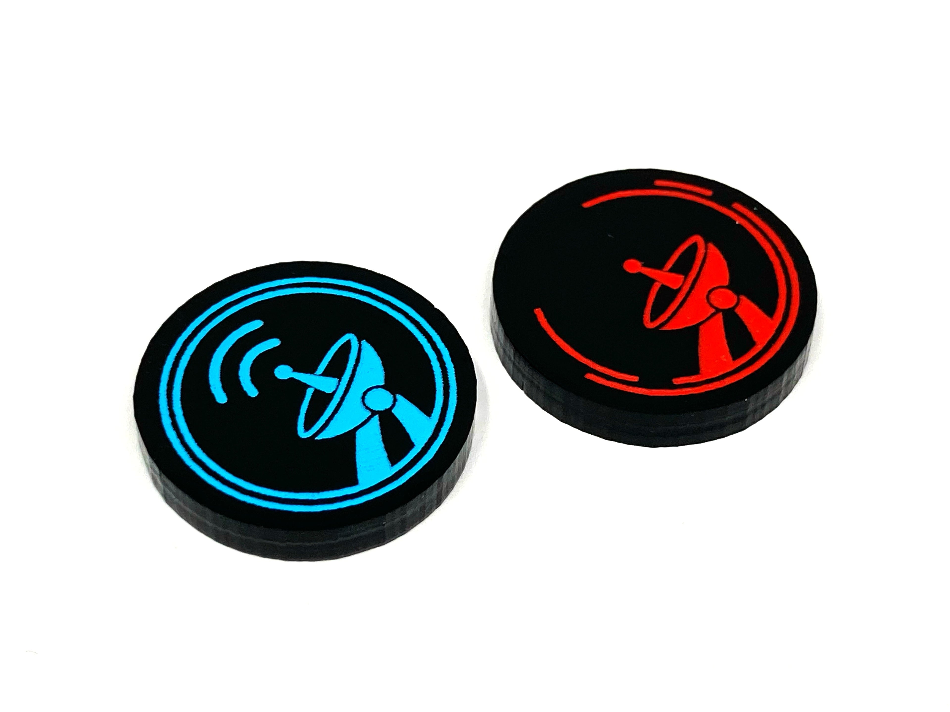 2 x Passive Sensor Tokens - Black Series (Double Sided)