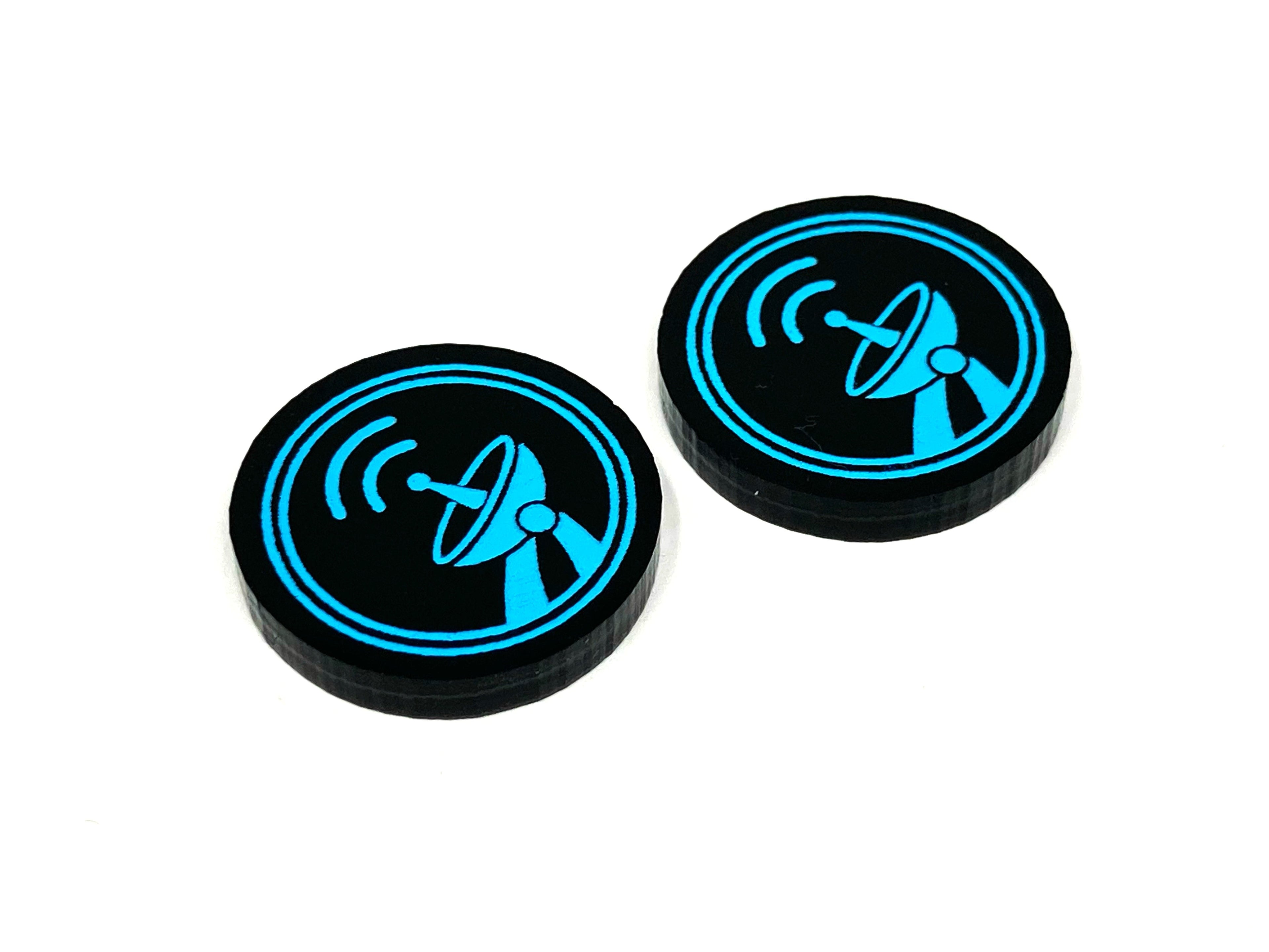 2 x Passive Sensor Tokens - Black Series (Double Sided)