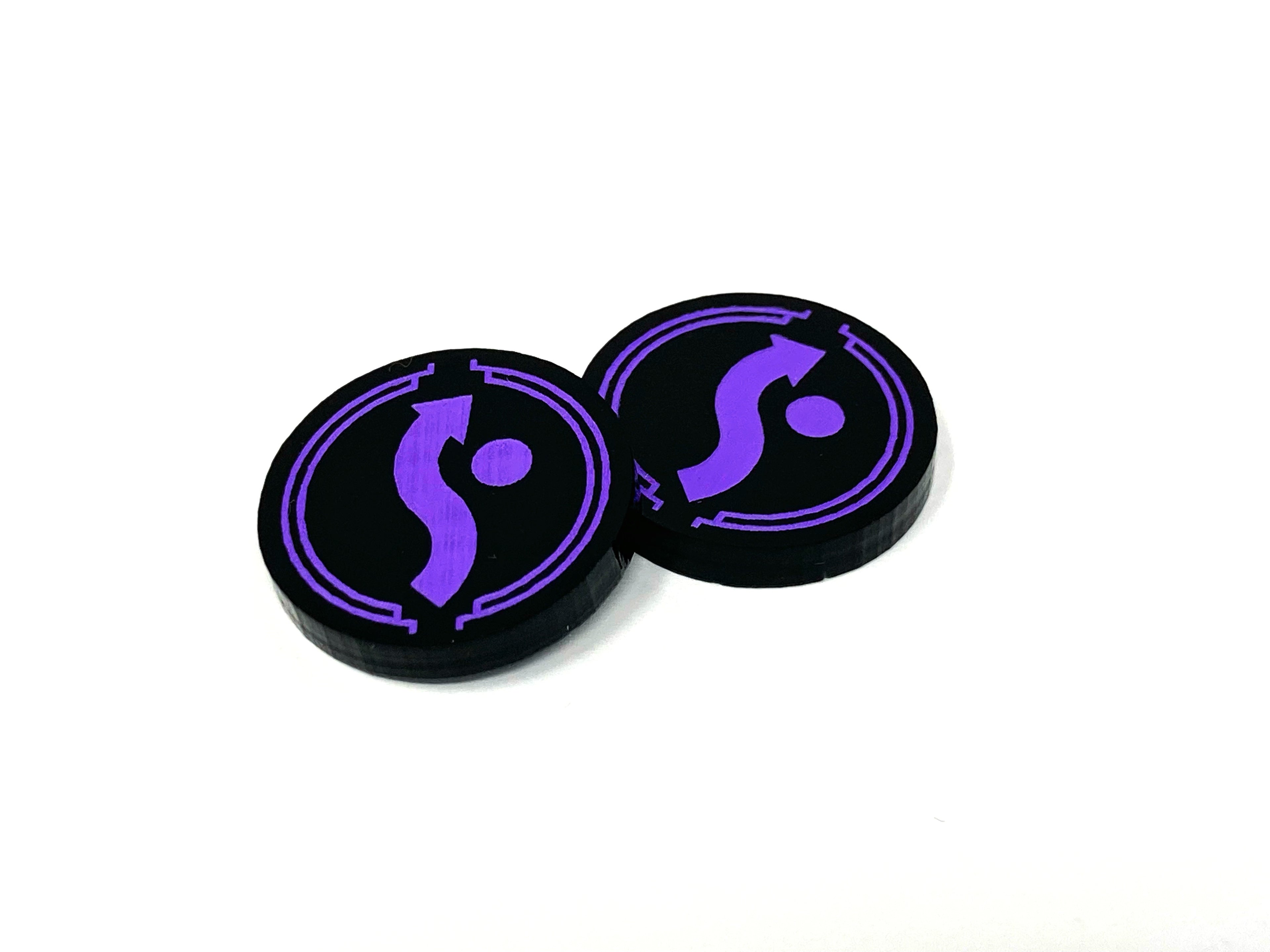 2 x Jedi evade Tokens - Black Series (Single Sided)