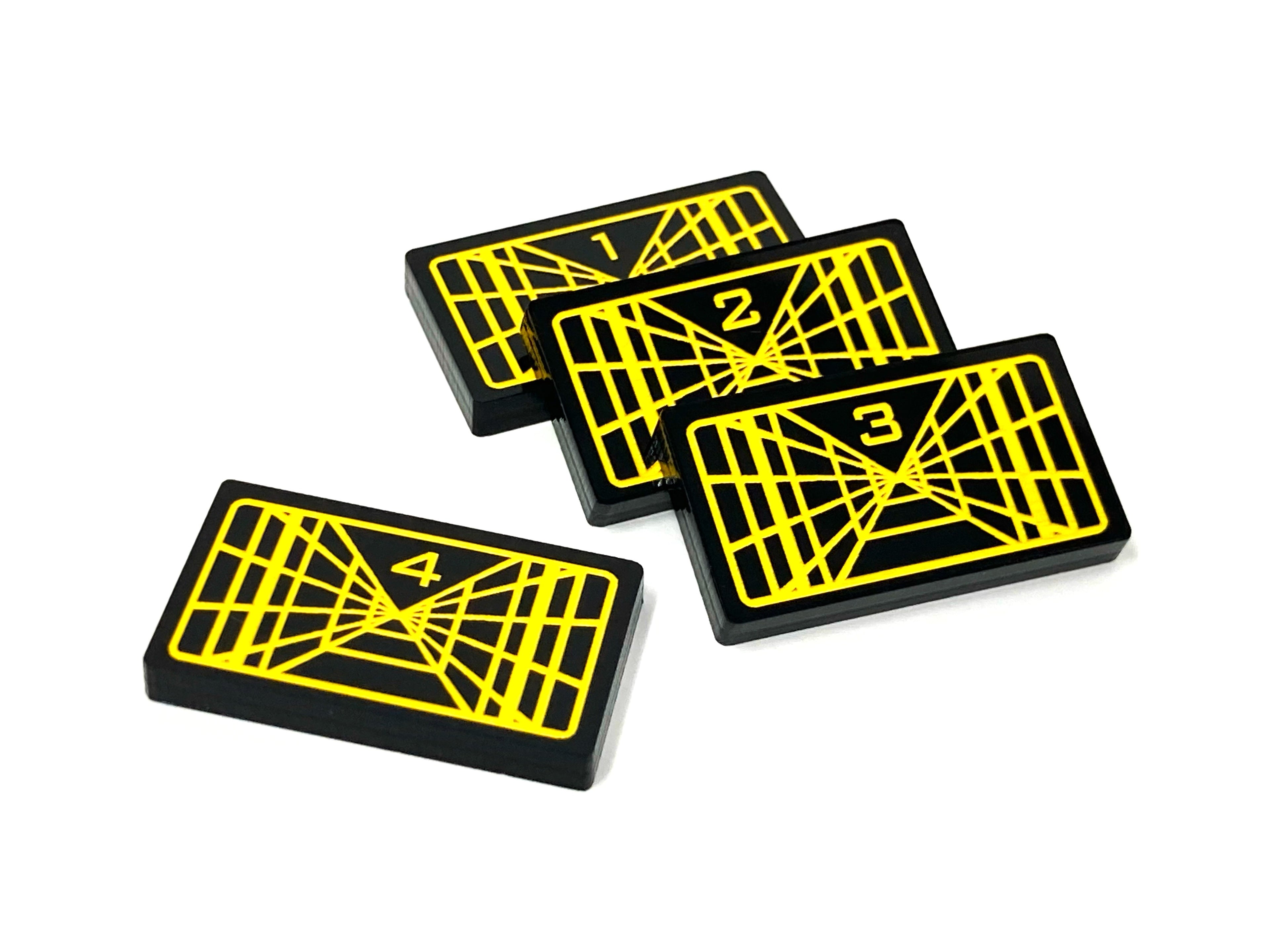 4 x Stay On Target Lock Tokens - Black Series (Single Sided)