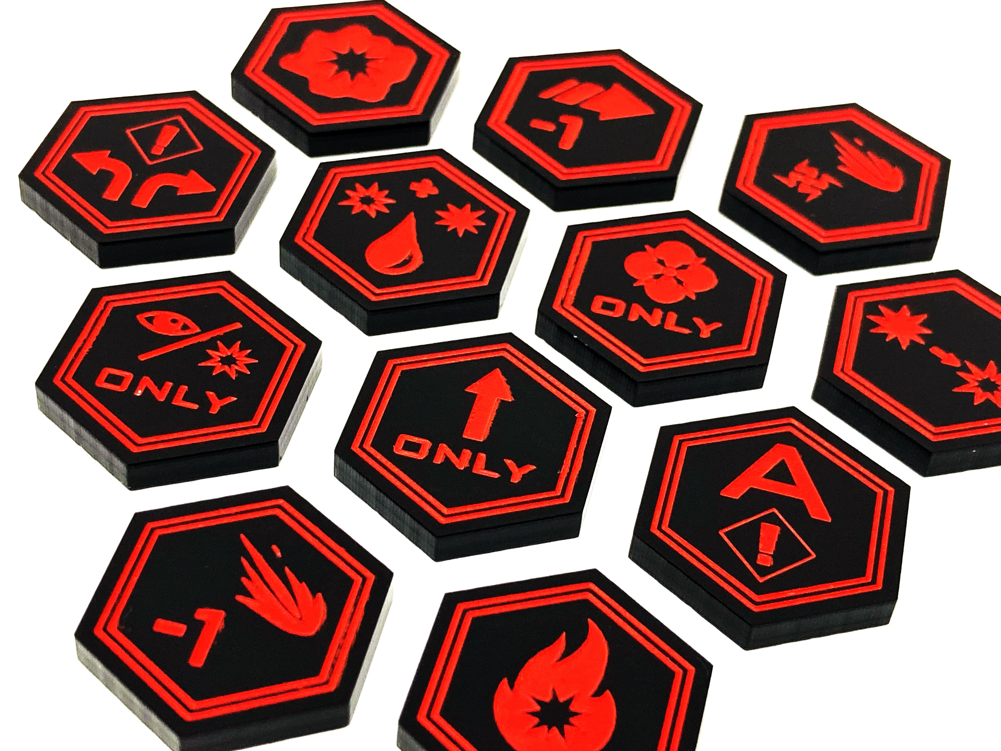 13 x Special Critical Hit Tokens - Black Series (Single Sided)