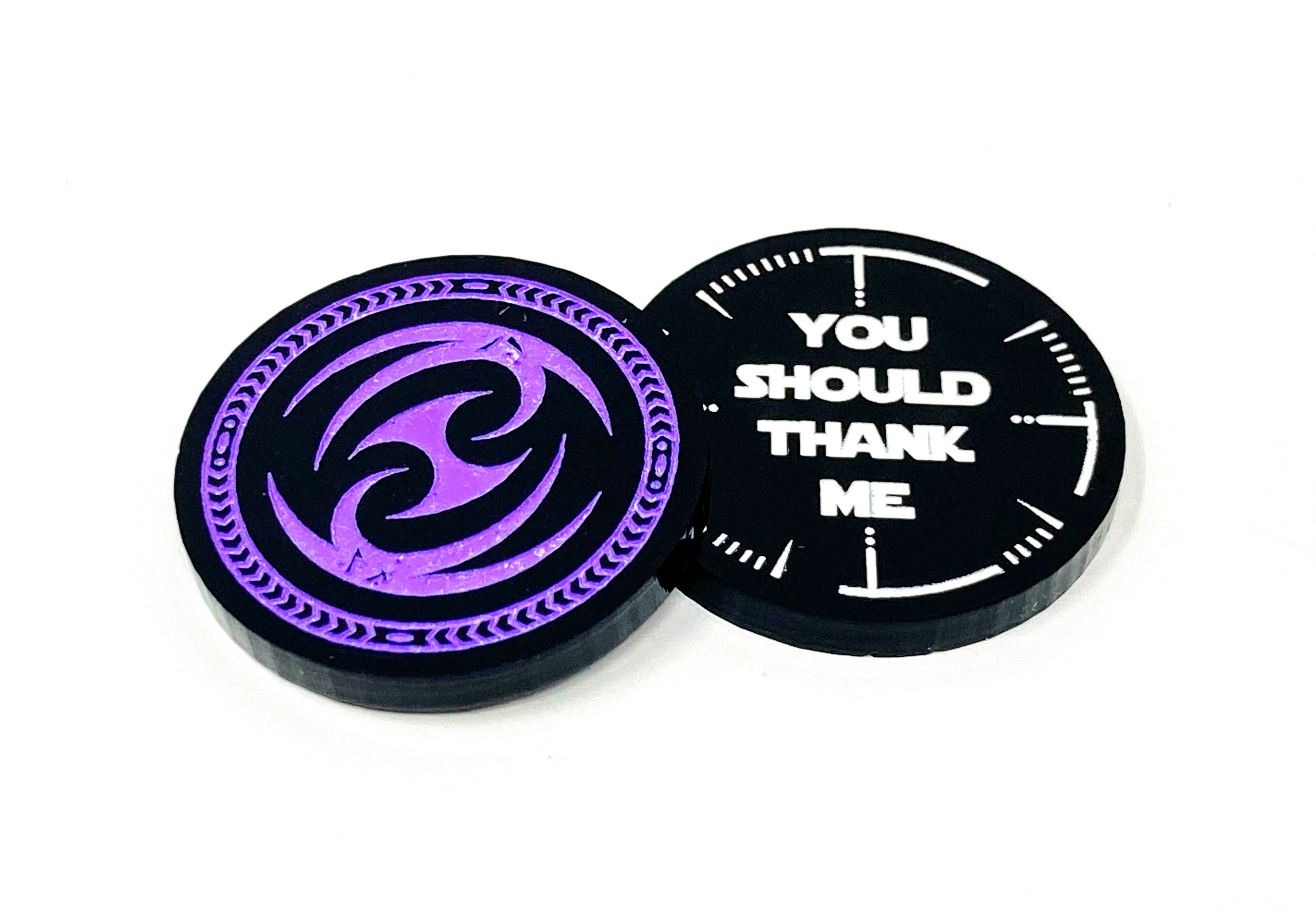 2 x Zam Wesell Condition Tokens - Black Series (Double Sided)