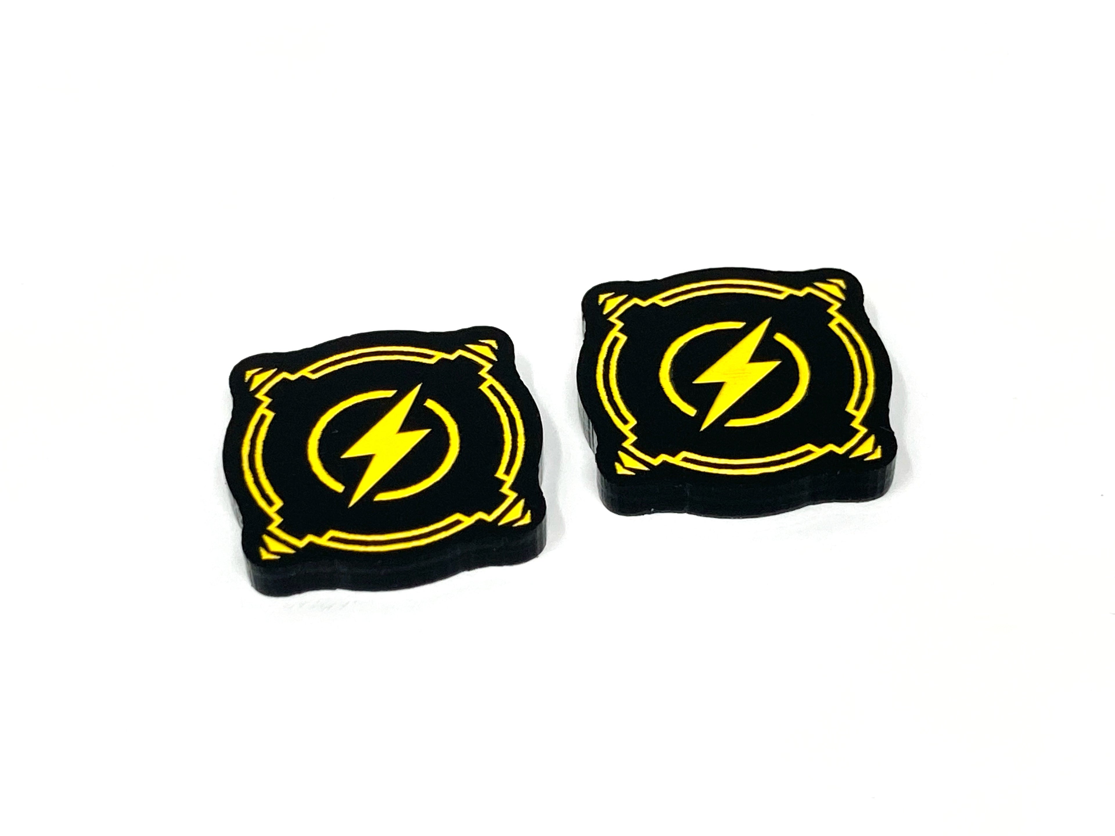 2 x Charge/Stress Tokens - Black Series (Double Sided)