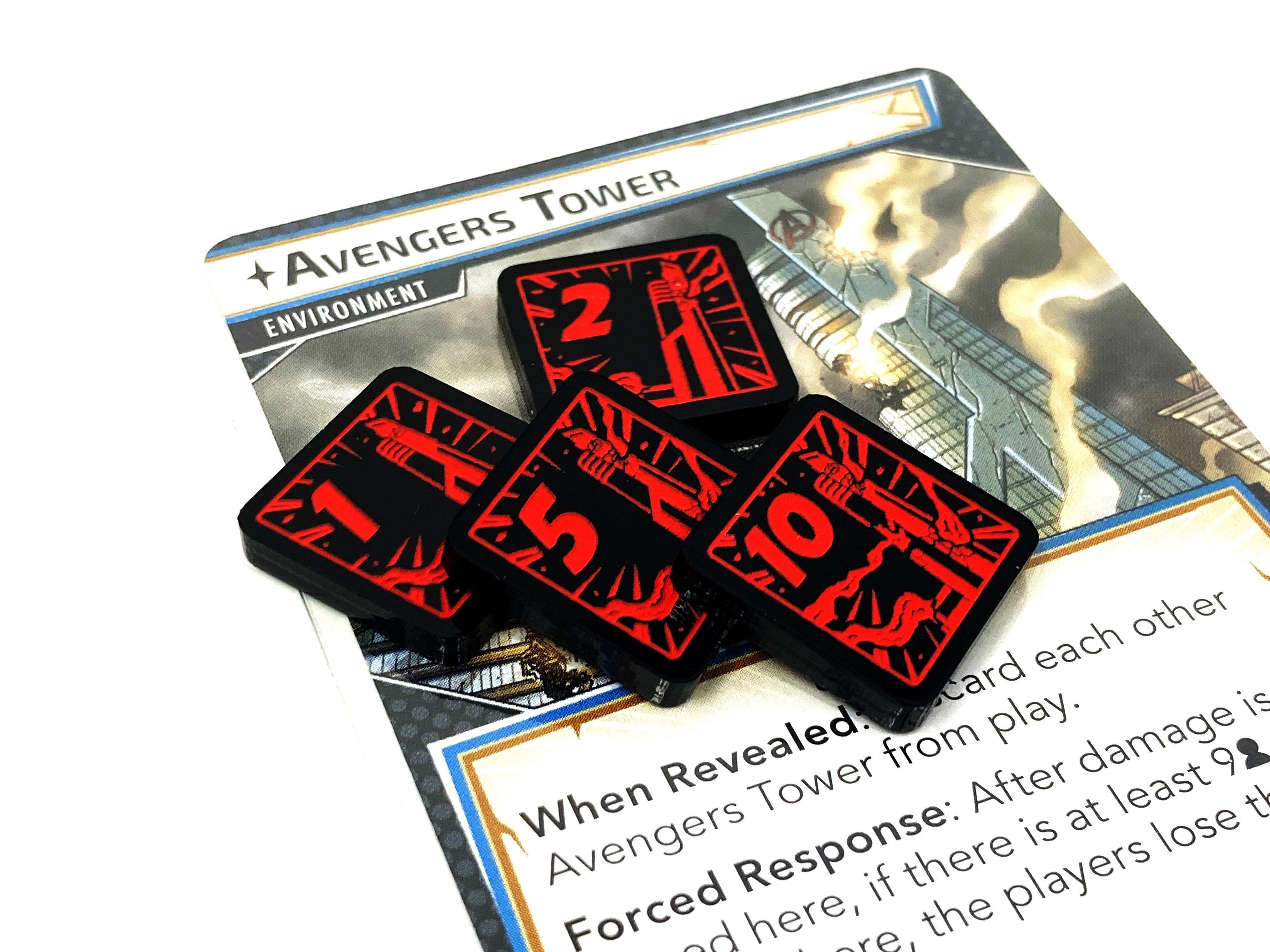 Tower Damage Tokens - Red