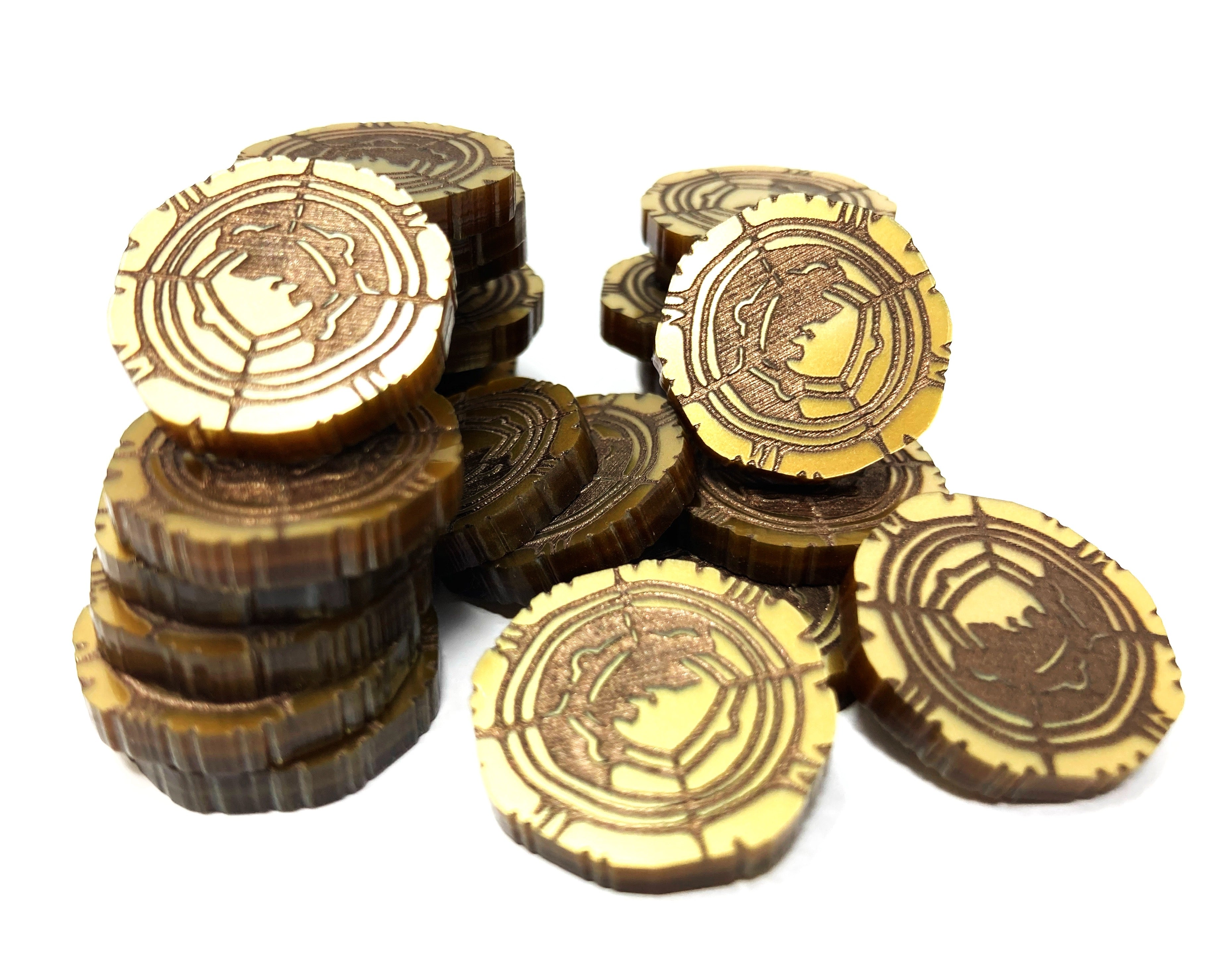Compass and Coin Token Set