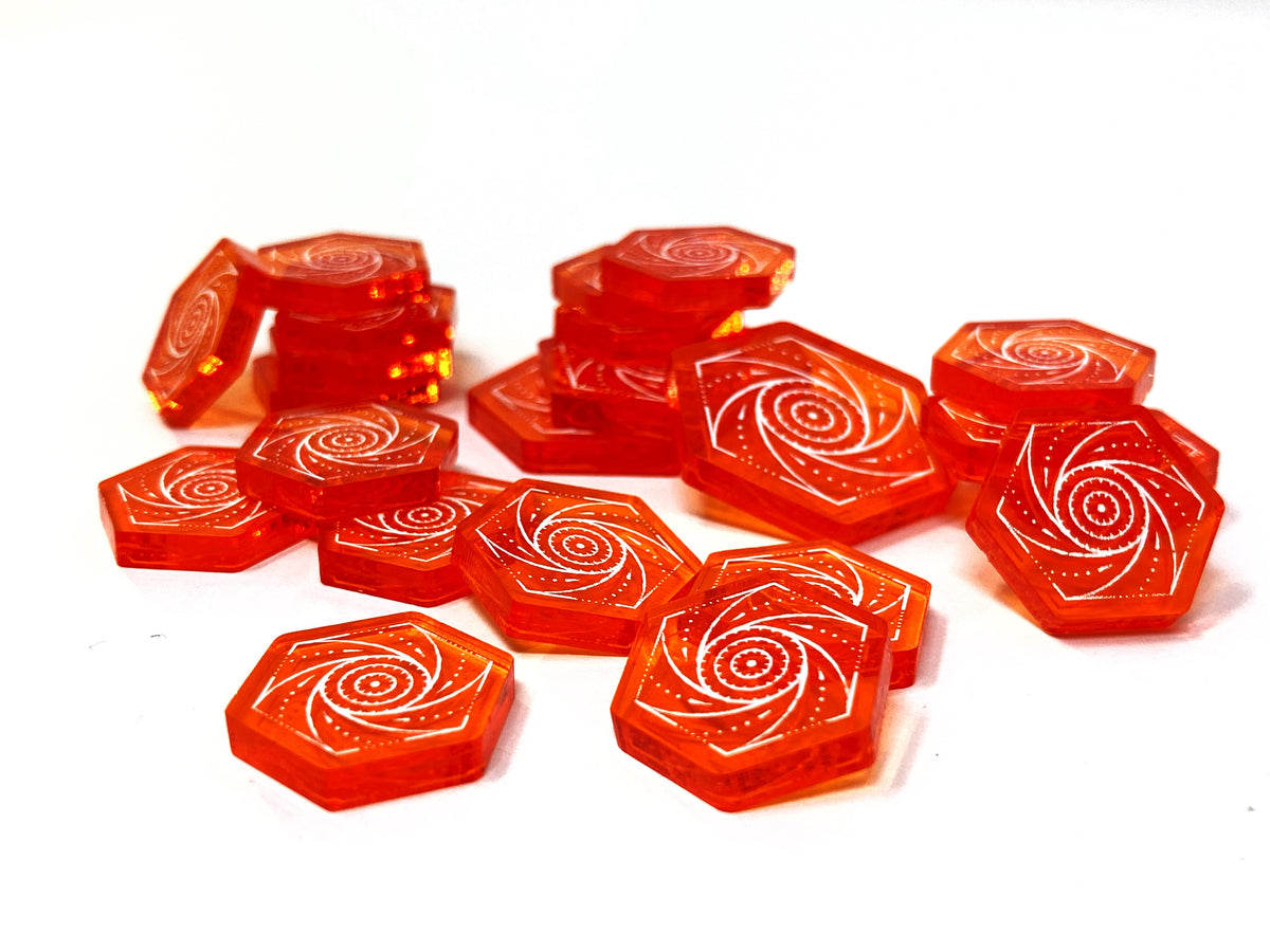 Translucent Spice Token Set compatible with Dune Imperium