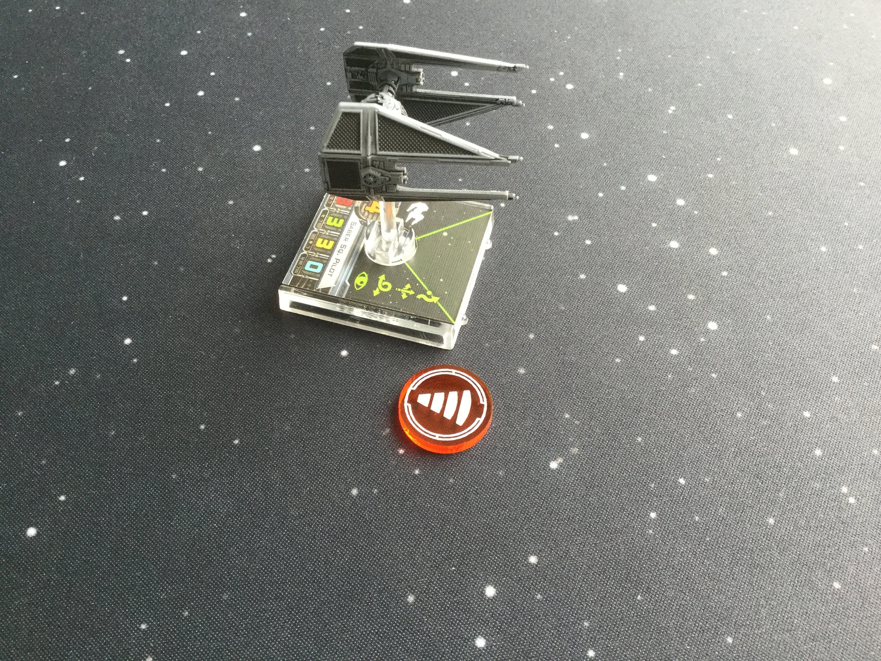 2 x Tractor Beam Tokens for X-Wing - Translucent Series (single sided)