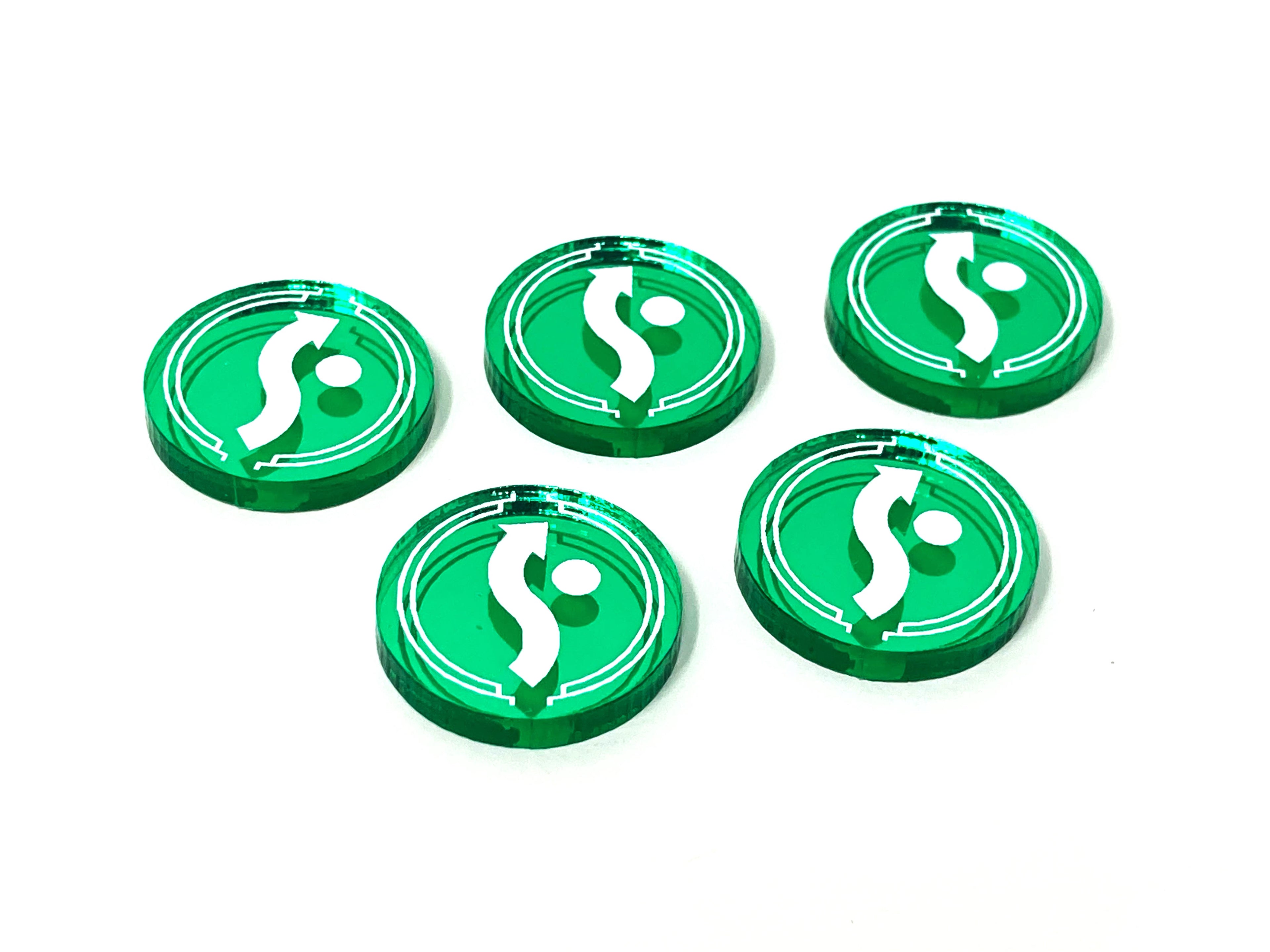 5 x Evade Tokens for X-Wing - Mirror Series (Single Sided)
