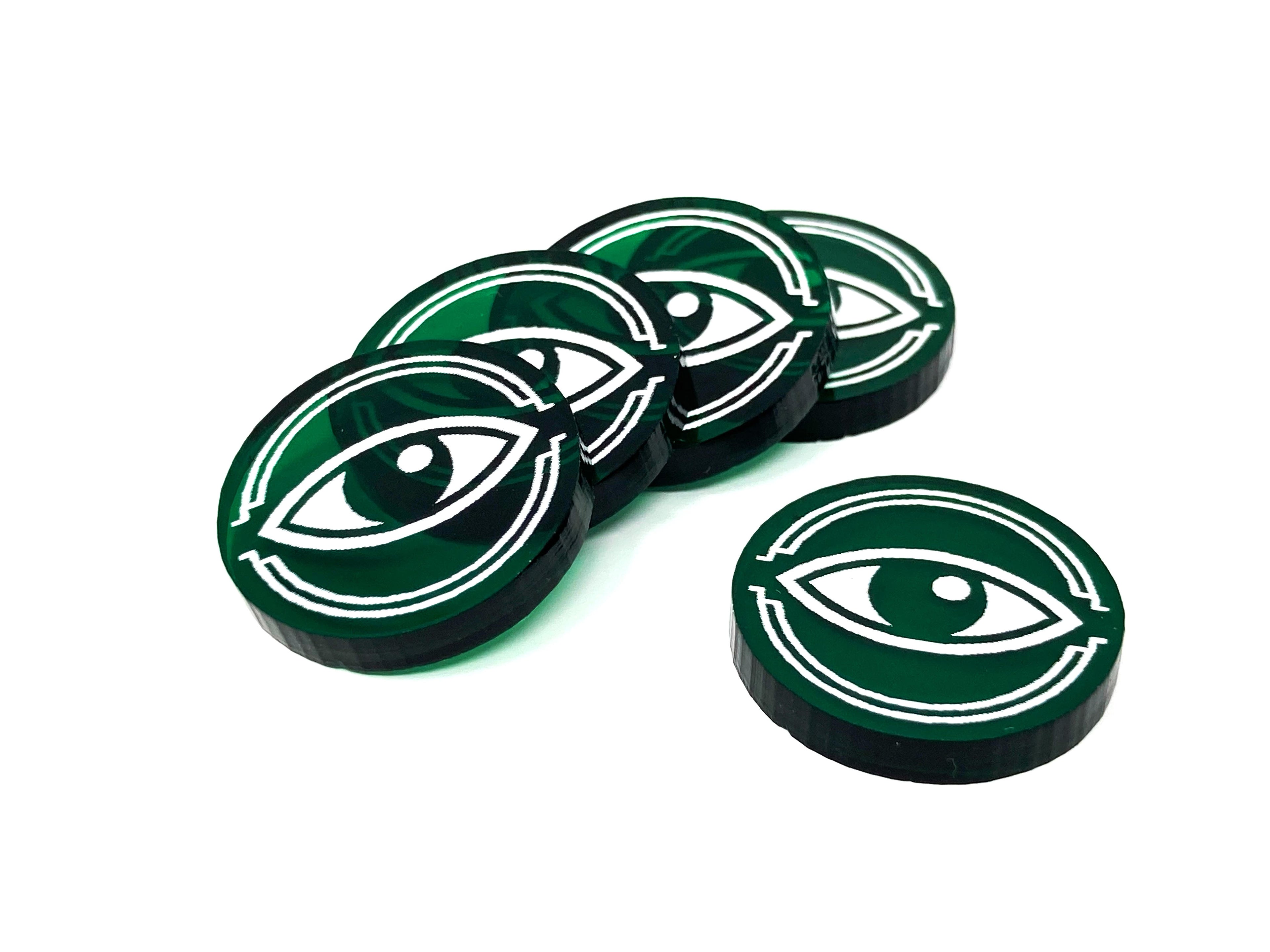5 x Focus Tokens - Translucent Series (Single Sided)