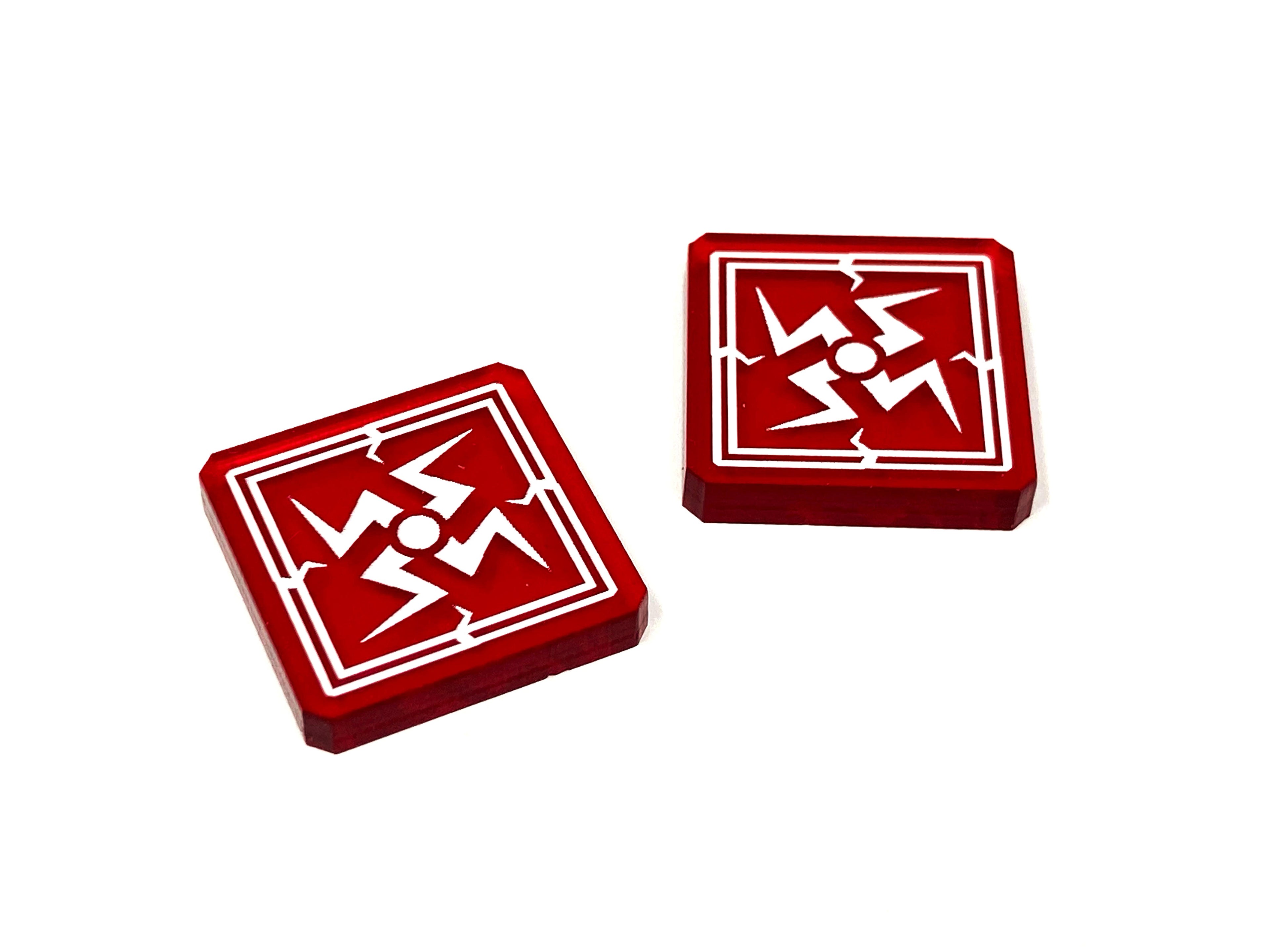 2 x Ion Tokens for X-Wing - Translucent Series (single sided)