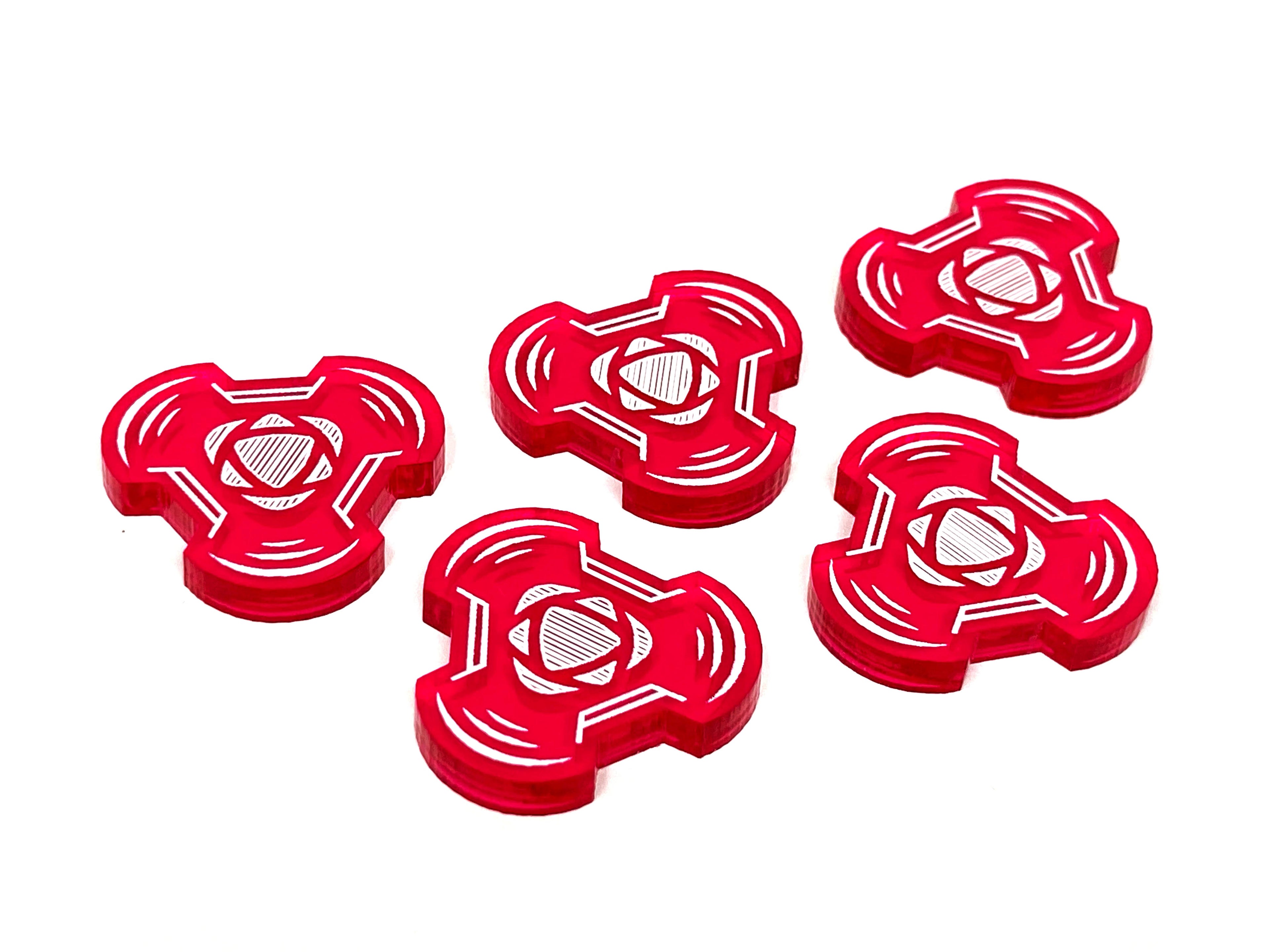 5 x Energy tokens for X-Wing - Translucent Series (Double Sided)