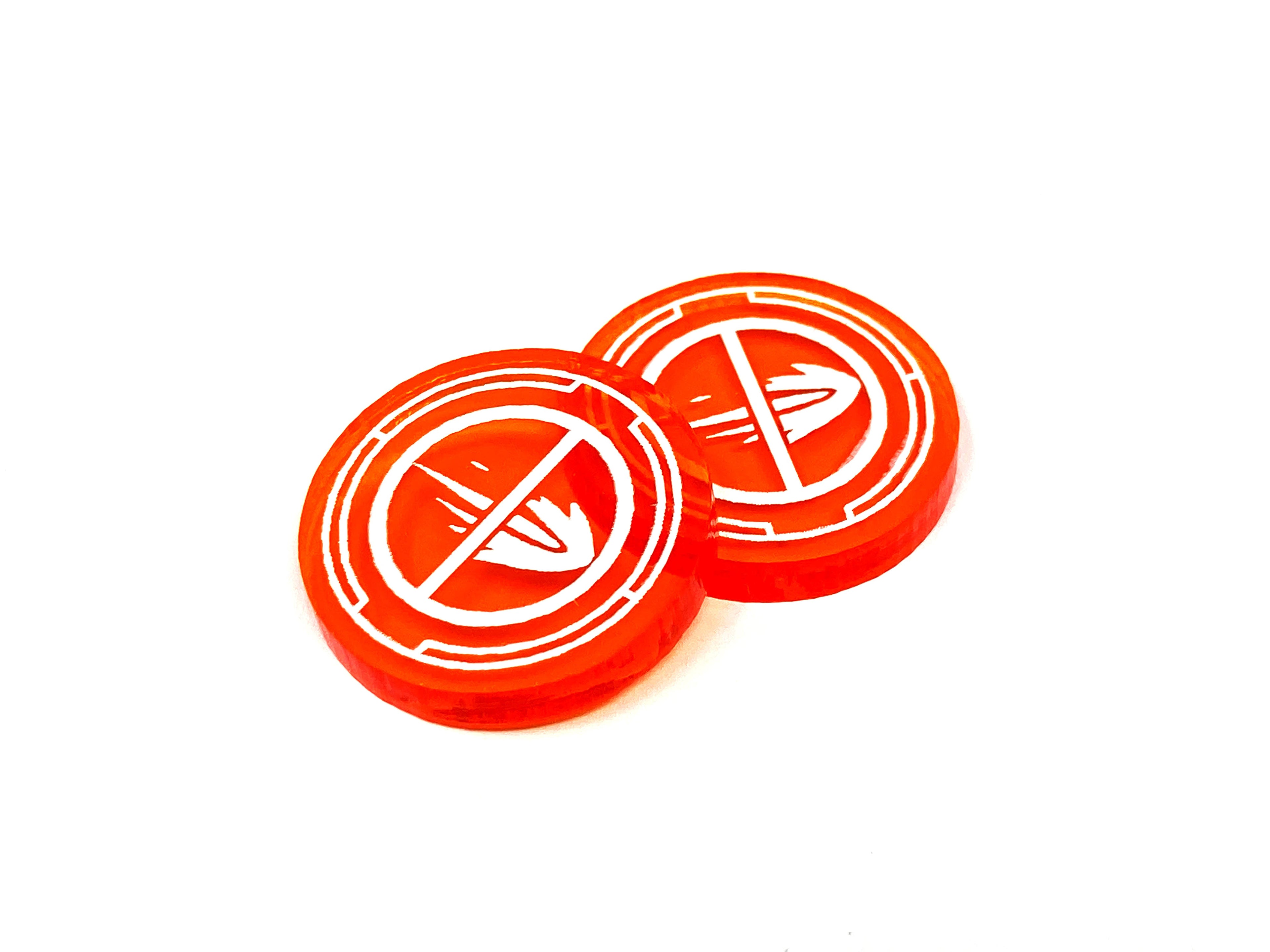 2 x Disarm Tokens for X-Wing - Translucent Series (single sided)