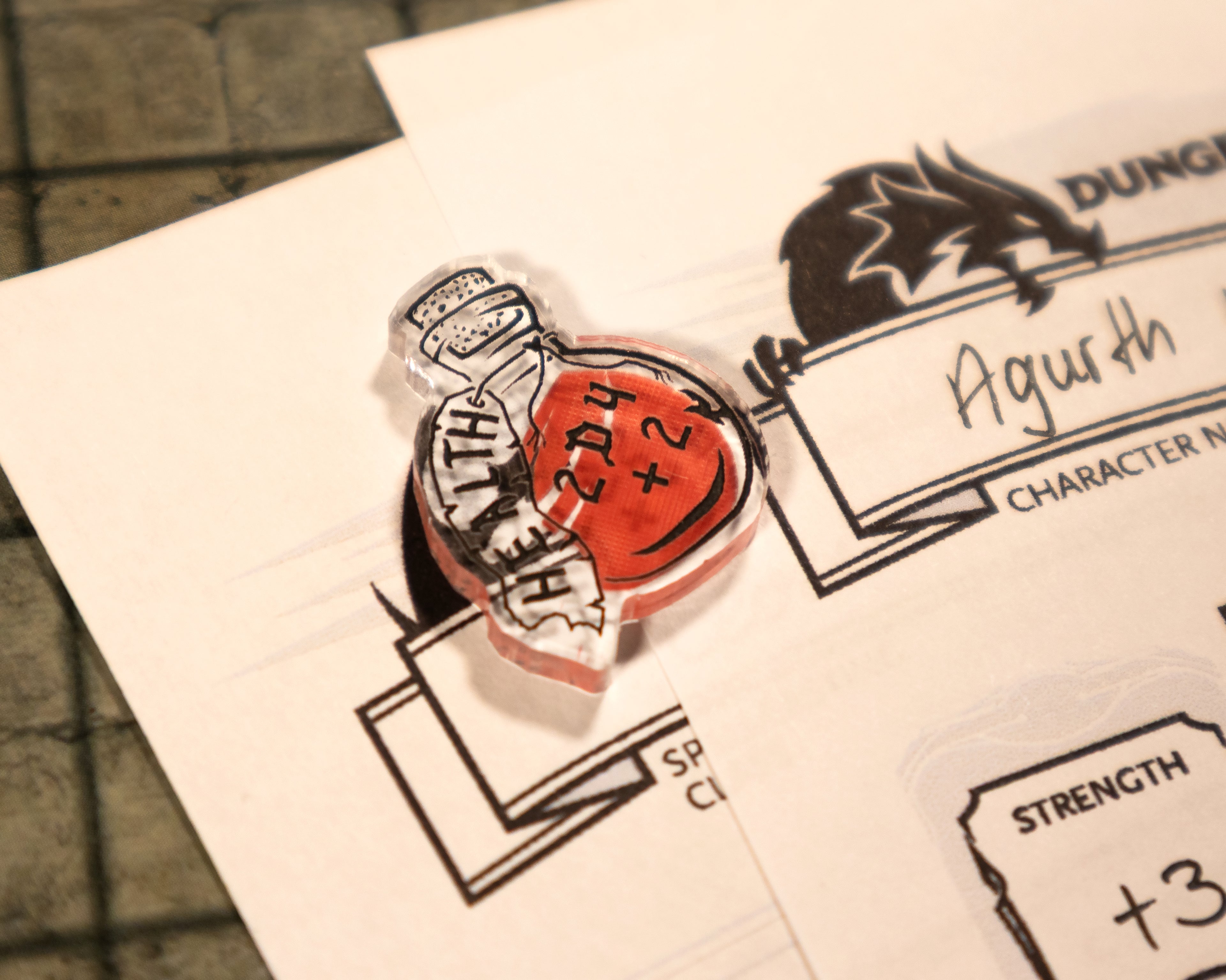 2 x Potions of Healing (double sided) for Dungeons & Dragons