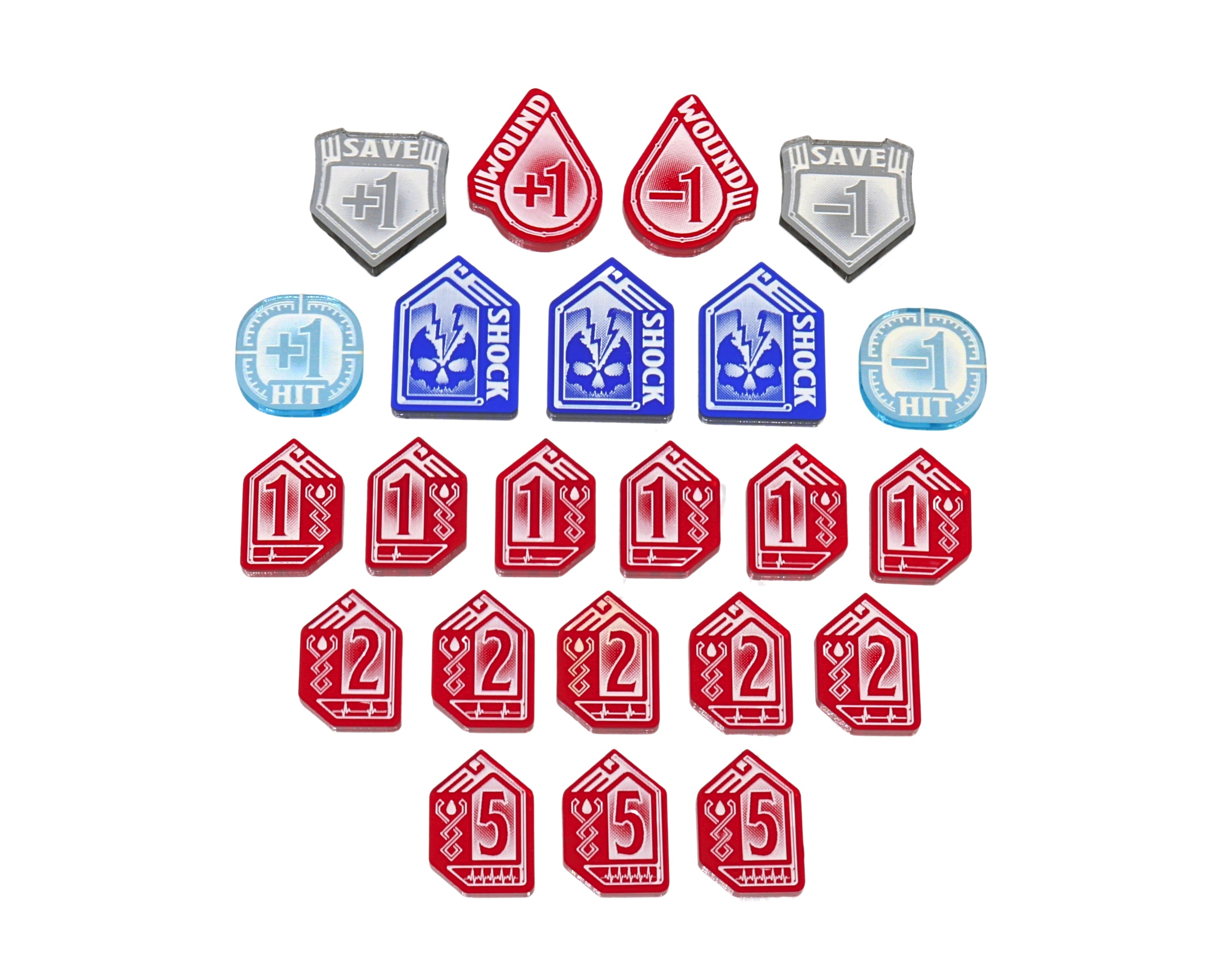 Commander Token Set - Warhammer 40k Essentials - Single Sided