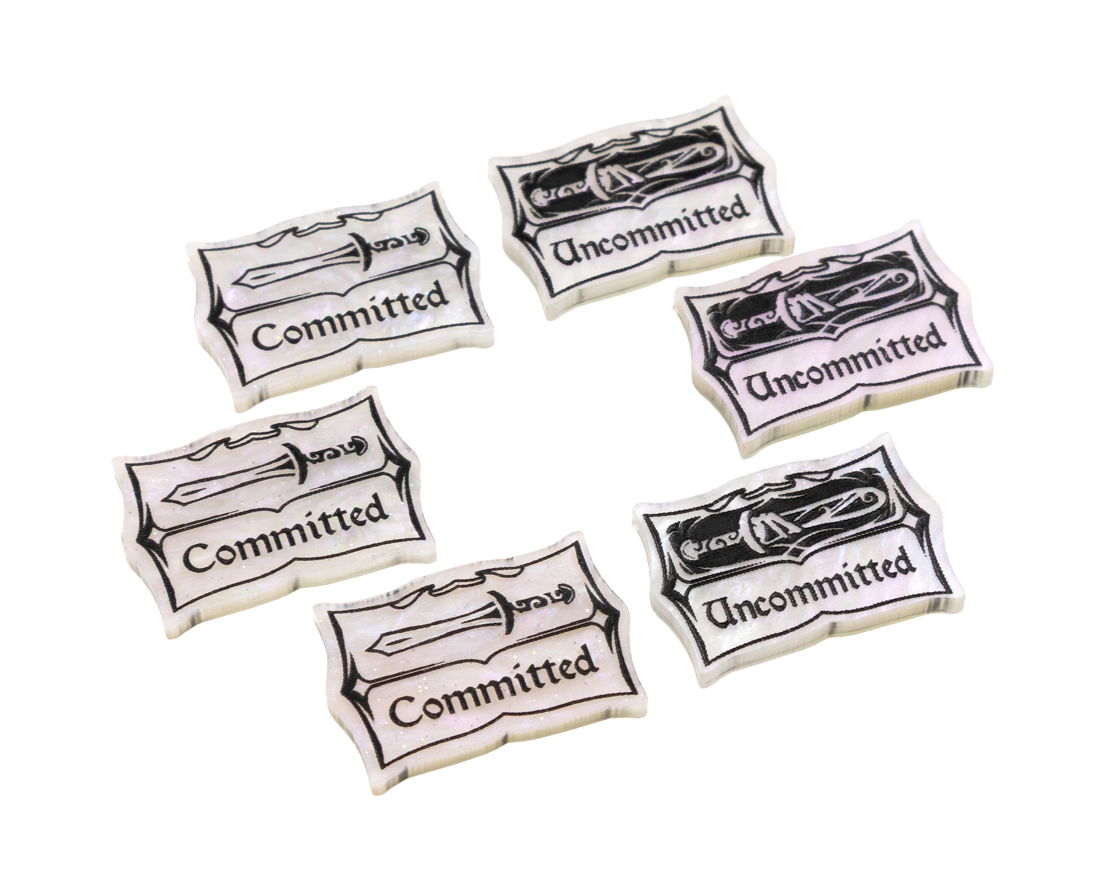 Committed/Uncommitted to Quest Tokens - Acrylic