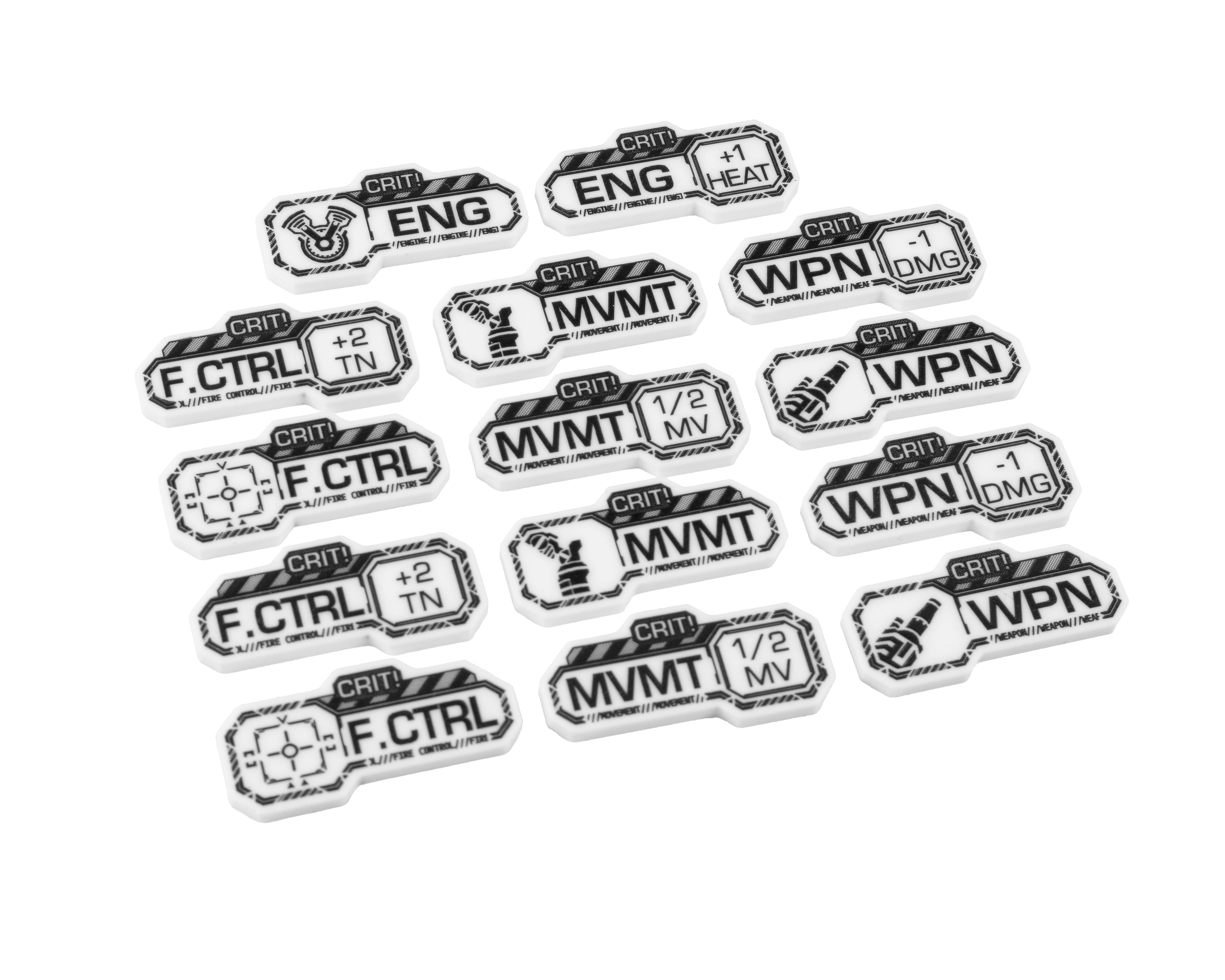 Critical Hit Token Set for BattleTech: Alpha Strike