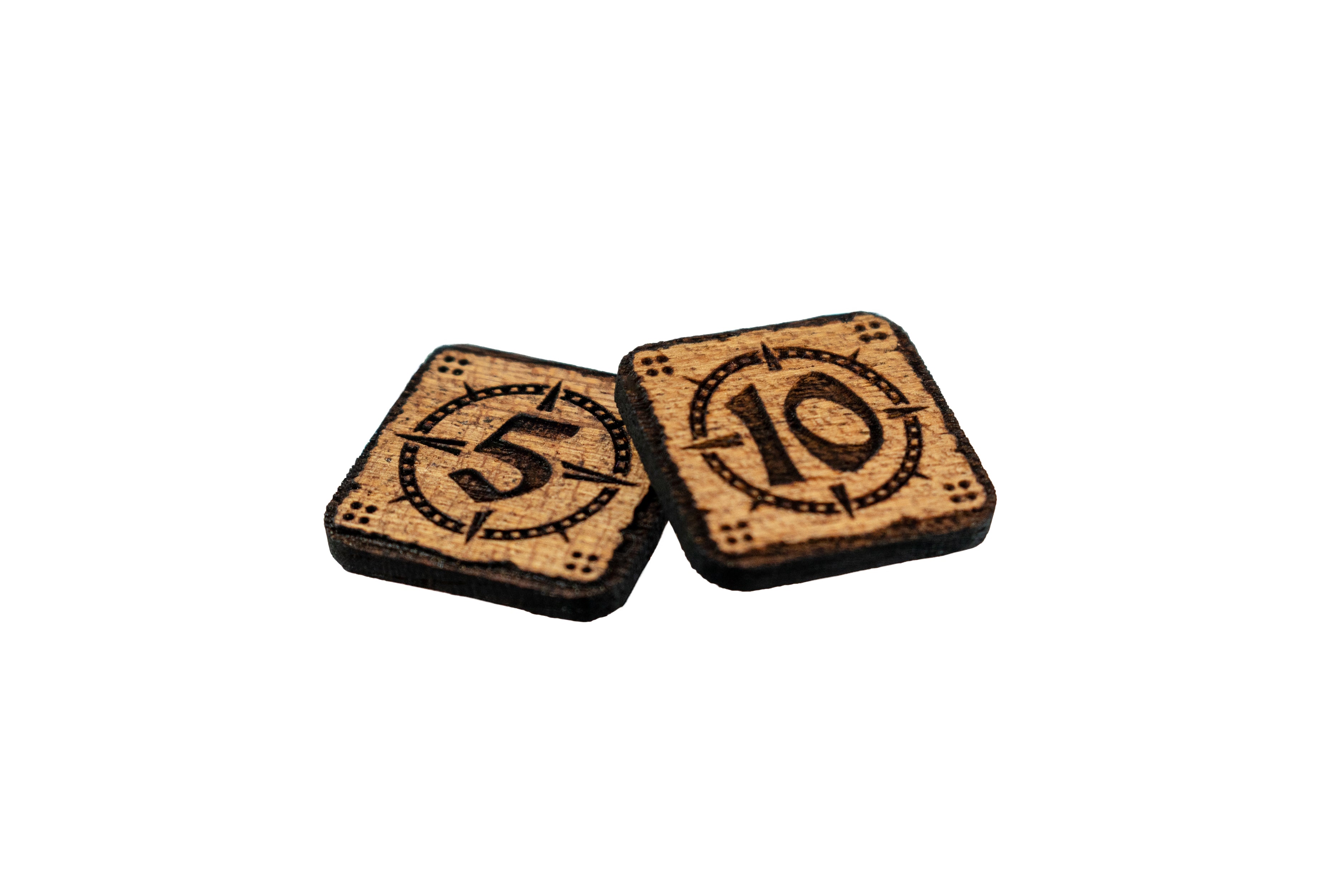 Progress Tokens 5/10 - Solid Mahogany