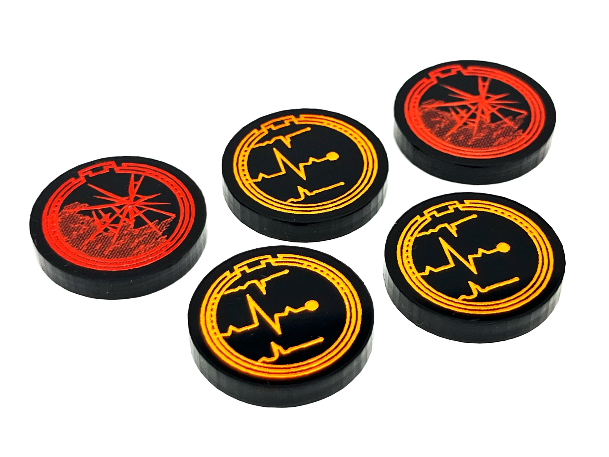5 x Injured / Wounded Tokens for Star Wars Shatterpoint (Double Sided)