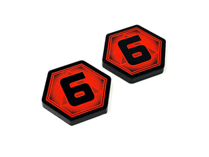 2 x 5/6 Damage Tokens for Star Wars Shatterpoint (Double Sided)