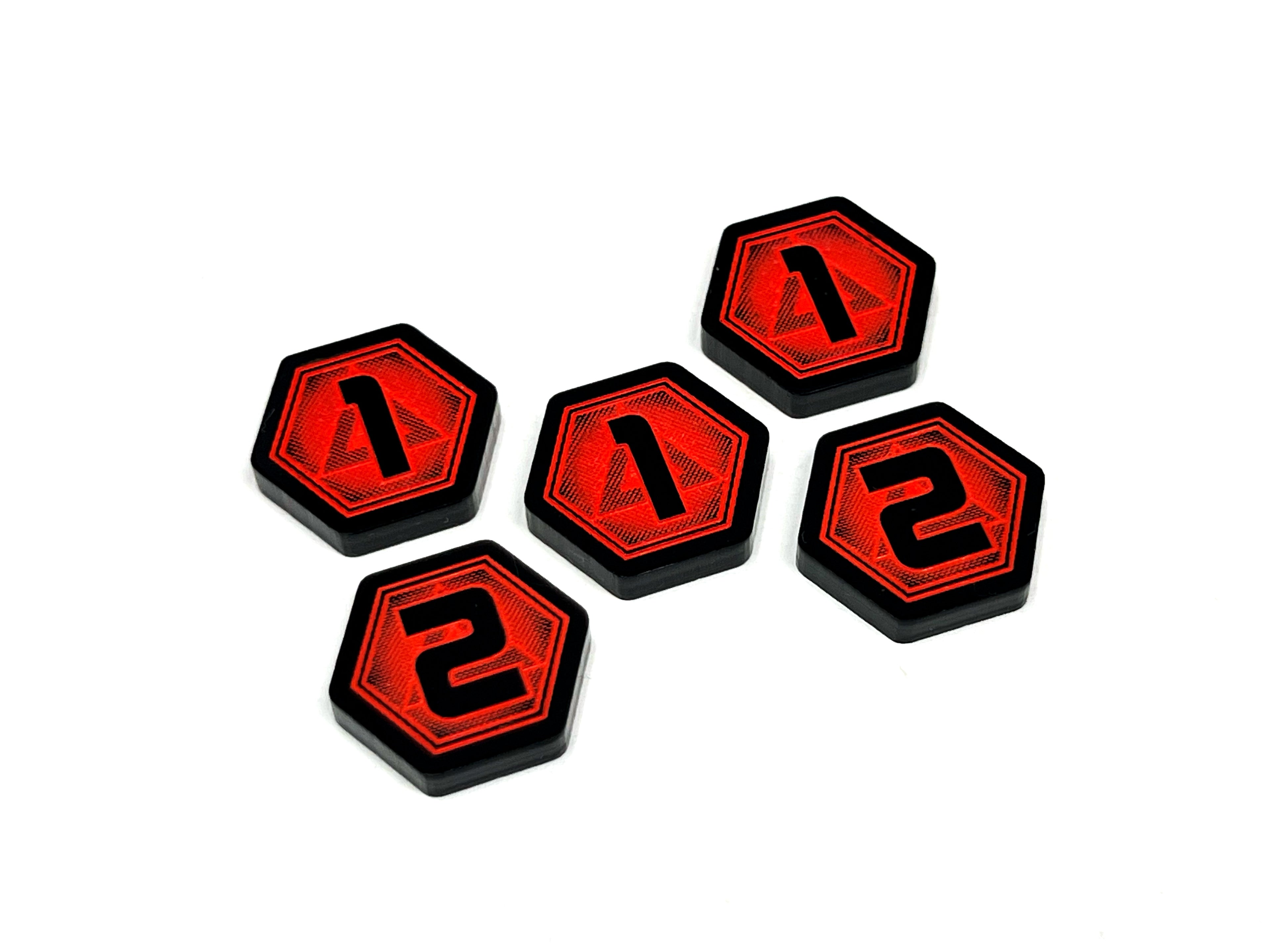 5 x 1/2 Damage Tokens for Star Wars Shatterpoint (Double Sided)