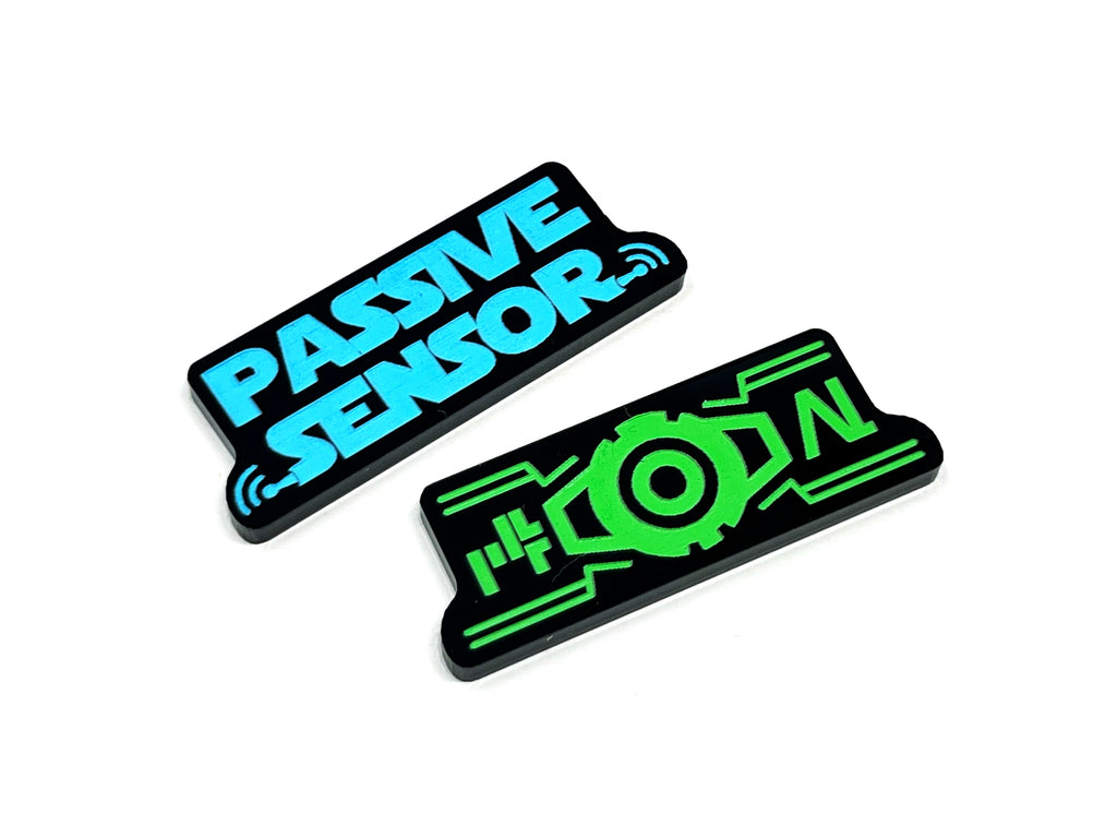 2 x  Passive Sensor/Calculate Tokens - Text Series (Double Sided)
