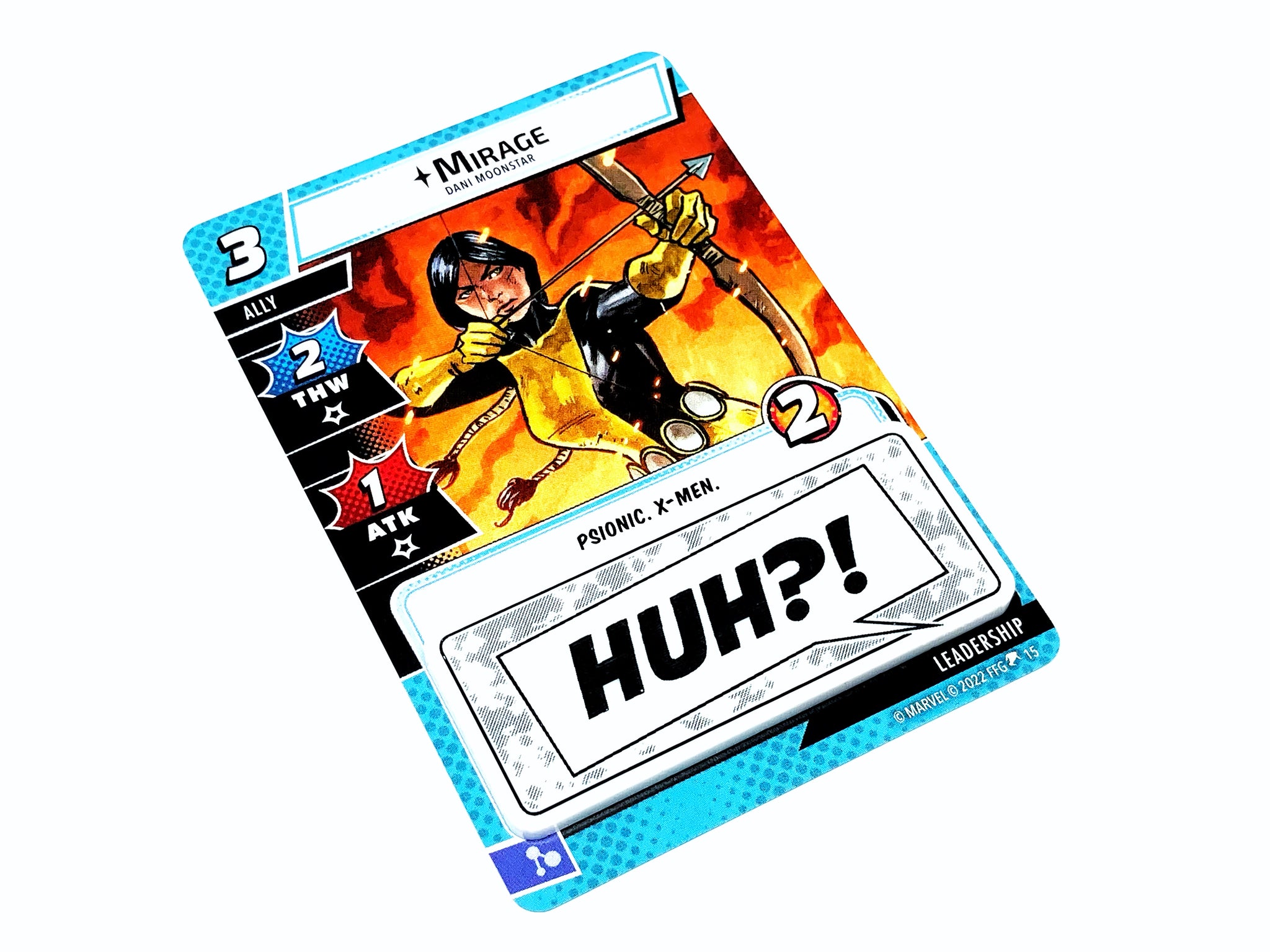 1 x Text Box Deactivated Token for Marvel Champions LCG, Double Sided