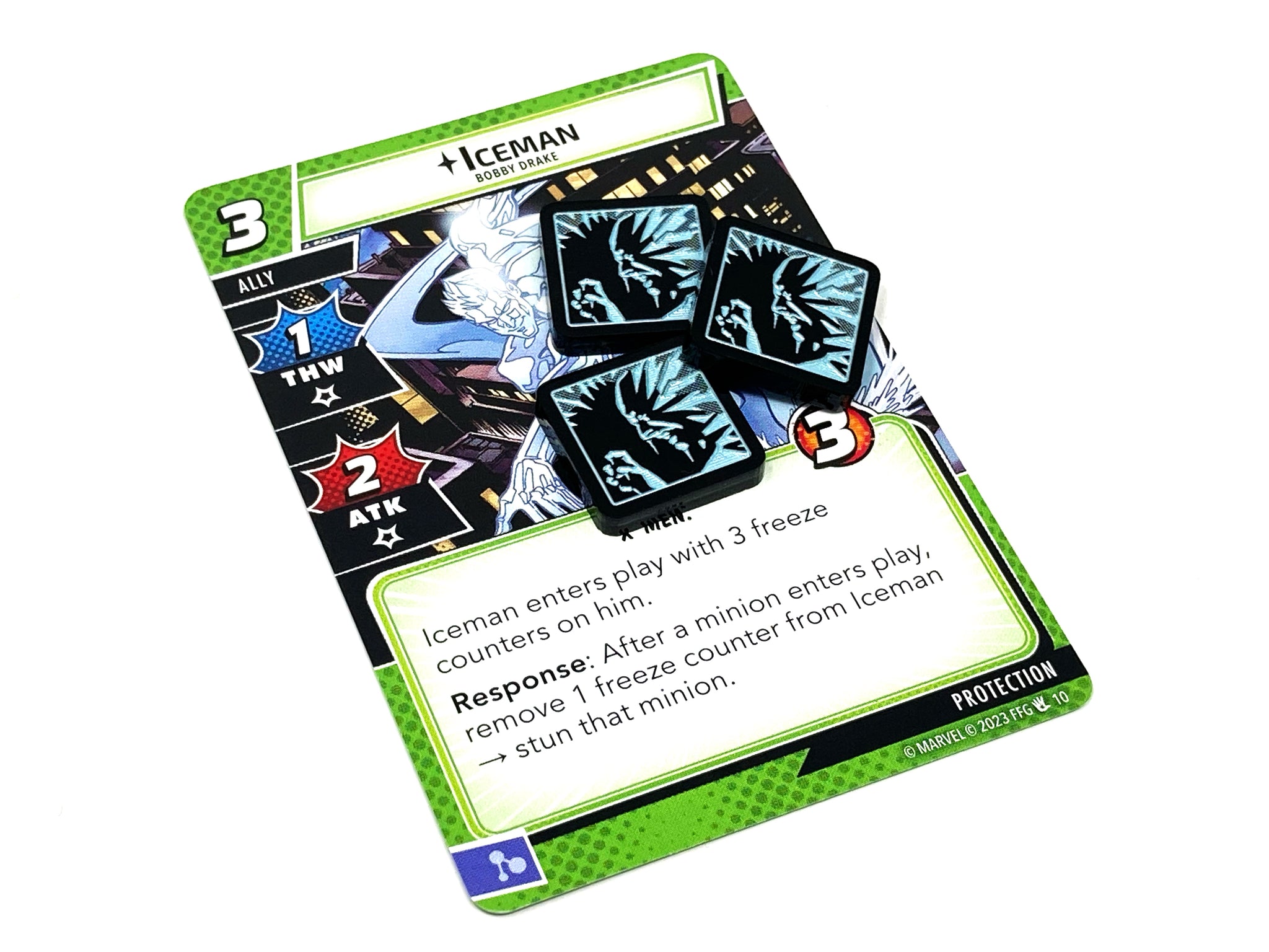 3 x Freeze Tokens for Marvel Champions LCG, Double Sided