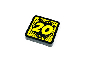 1 x Threat 20/50 Token for Marvel Champions LCG, Double Sided