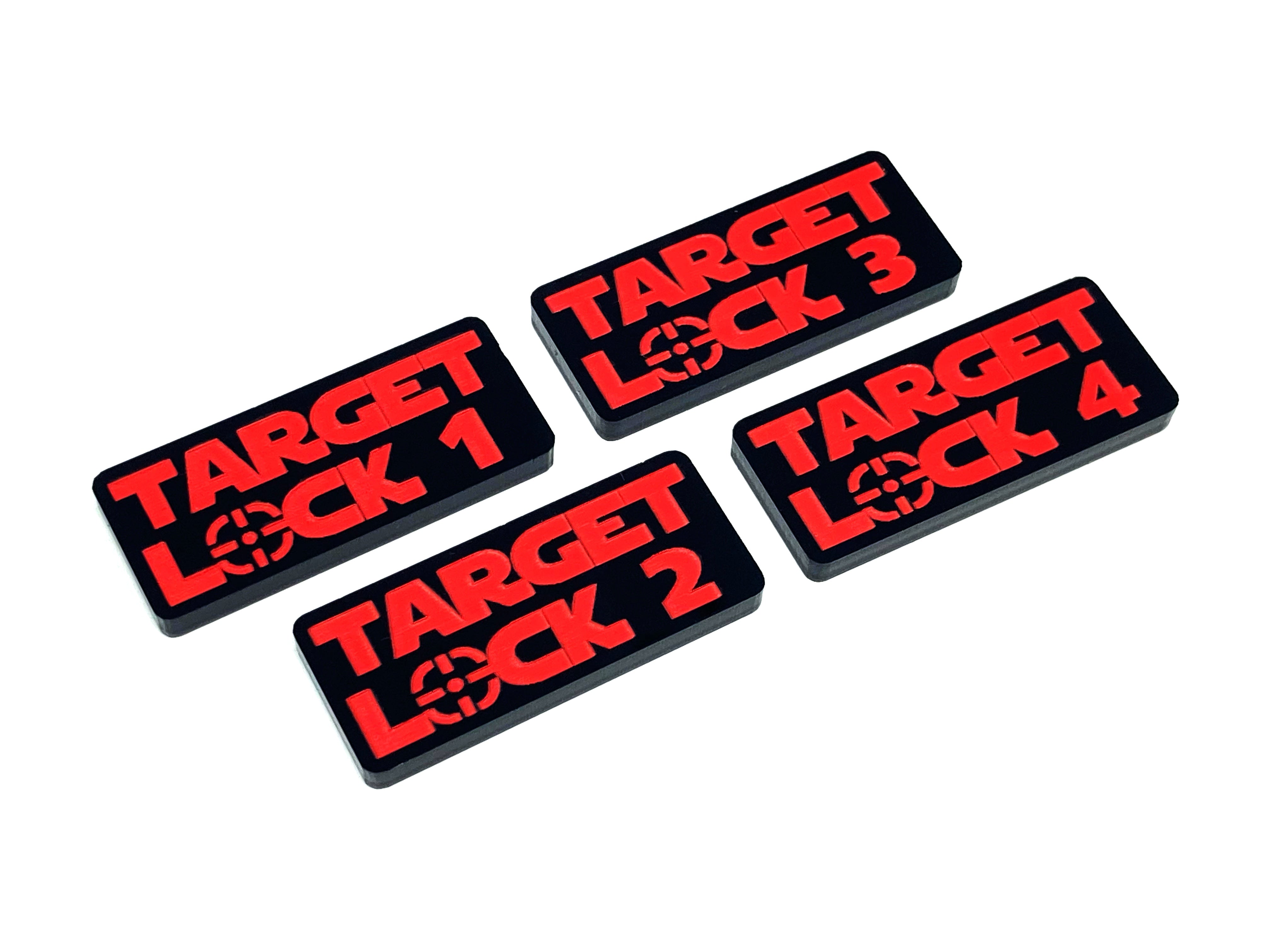 Target Lock Cod 4 x Target Lock Tokens - Text Series (double sided)
