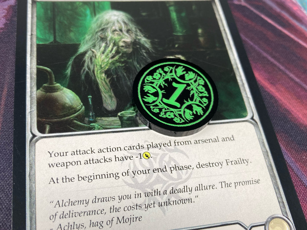Fraility Token 2 x Frailty Tokens (double sided) for Flesh and Blood TCG