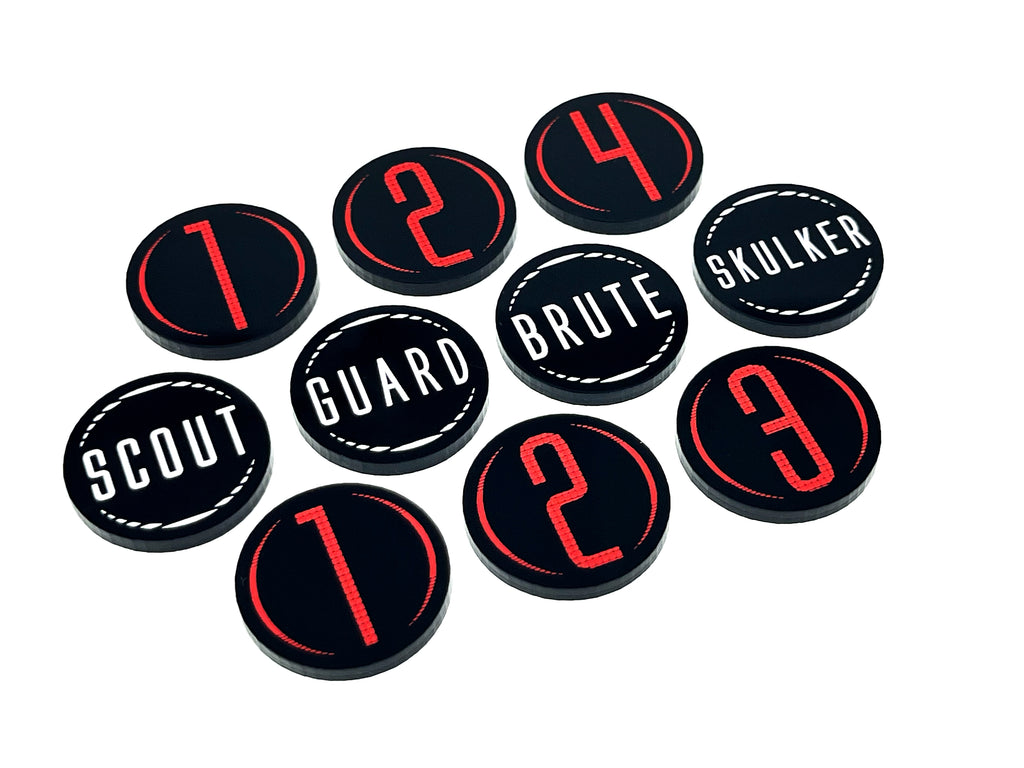 10 x Alien Variant Blip Tokens (Double Sided) for Aliens: Another Glorious Day In The Corps