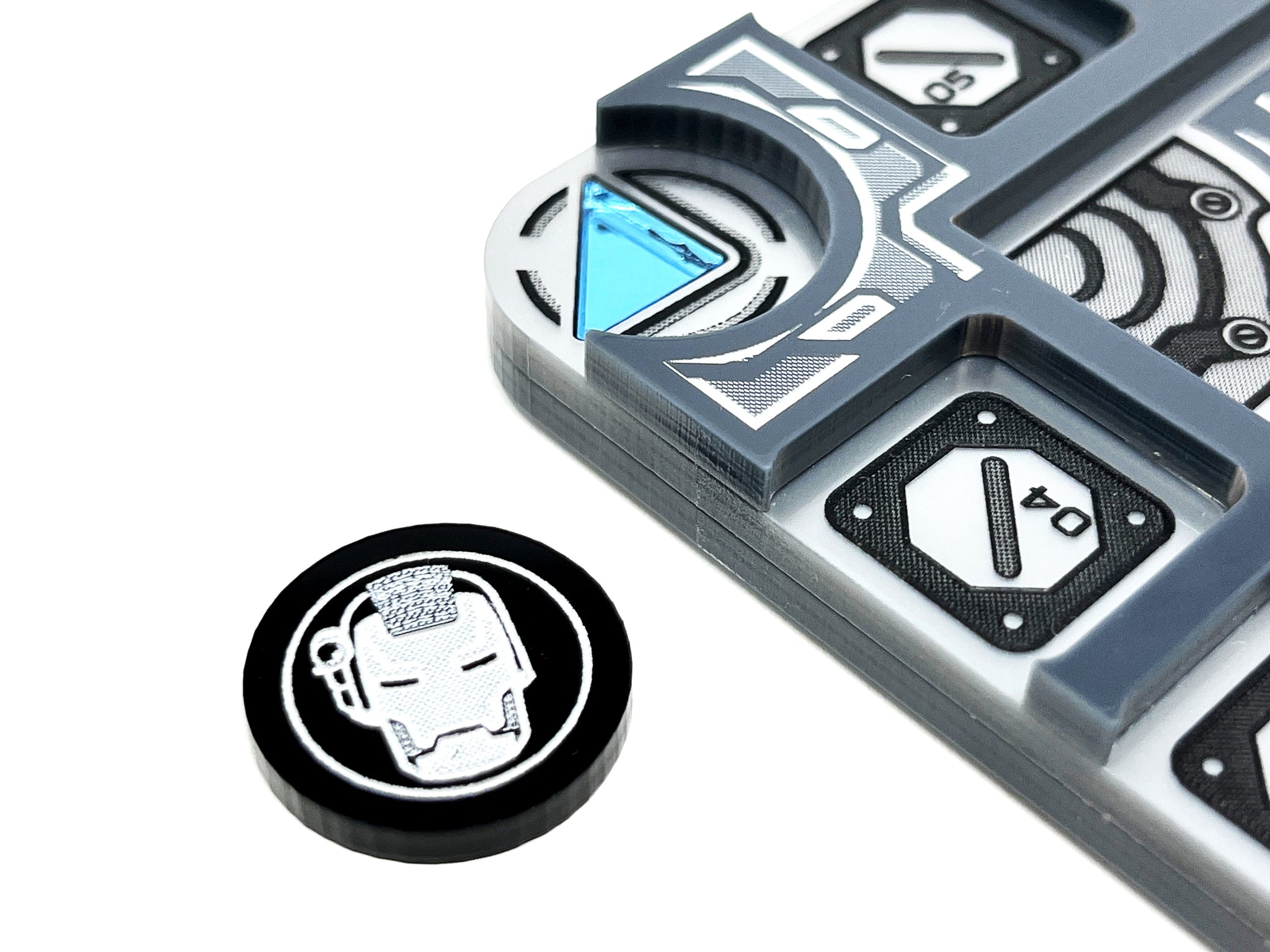 War Machine Themed Hero board for Marvel Champions LCG compatible, (Tokens NOT Included)